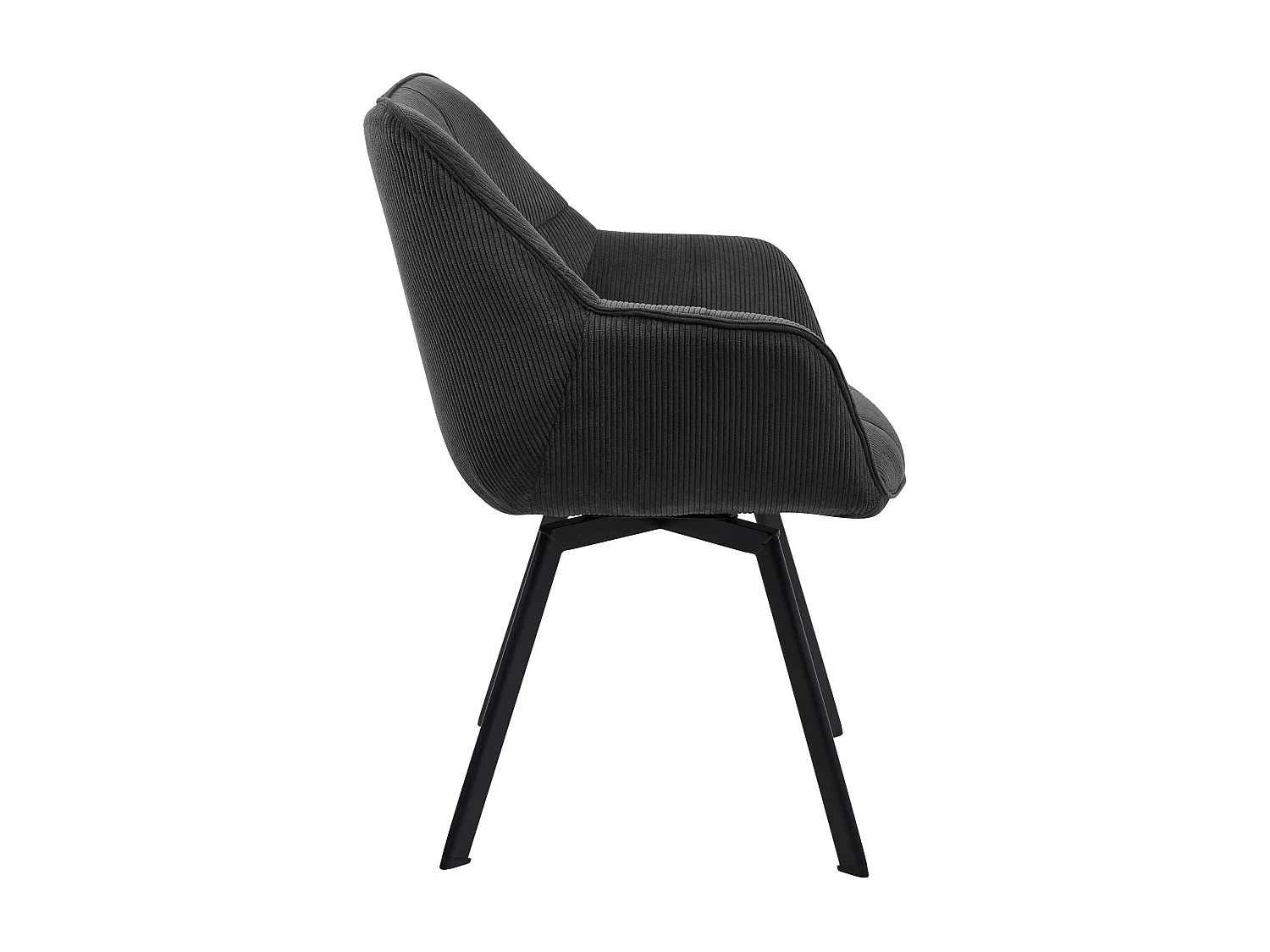 chaises avec accoudoirs - Cordon - Noir - Jordi