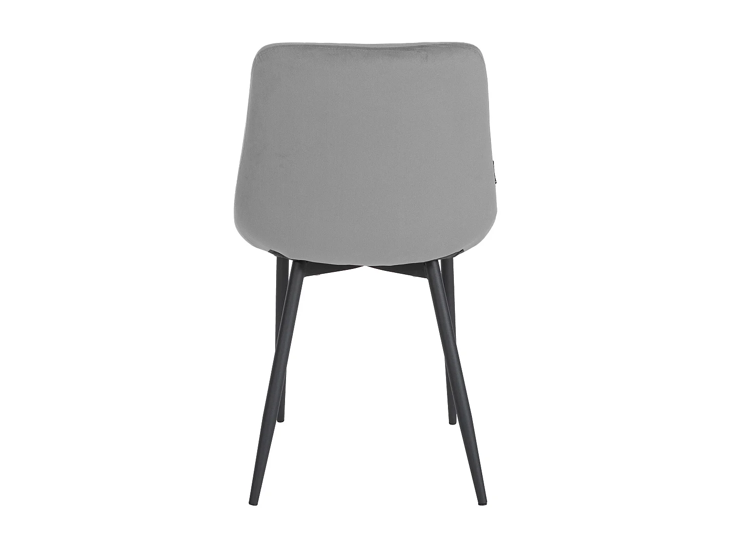 Eetkamerstoelen - Fluweel & natura (vierkant) - grijs - Victoria