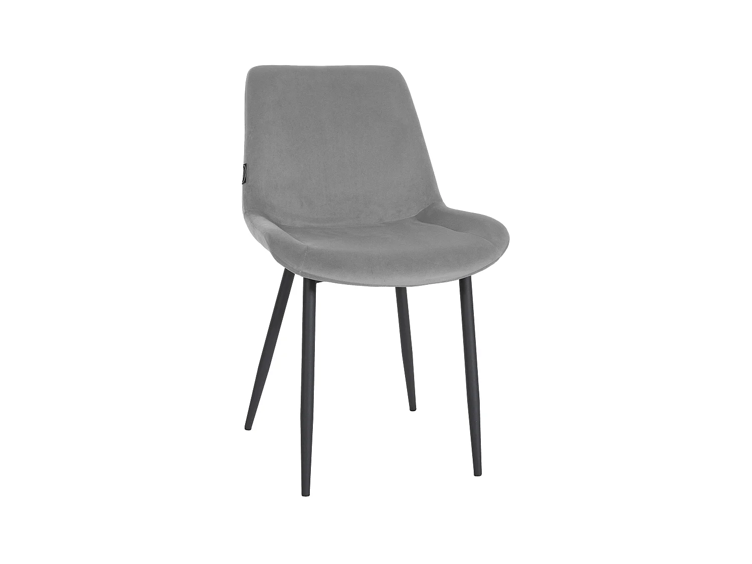 chaise salle à manger - Velours & Nature (carré) - Gris - Victoria