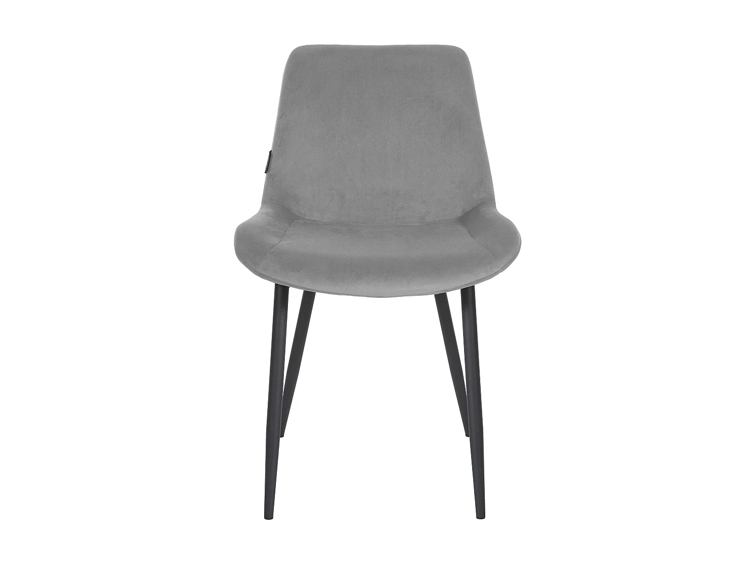 chaise salle à manger - Velours & Nature (carré) - Gris - Victoria