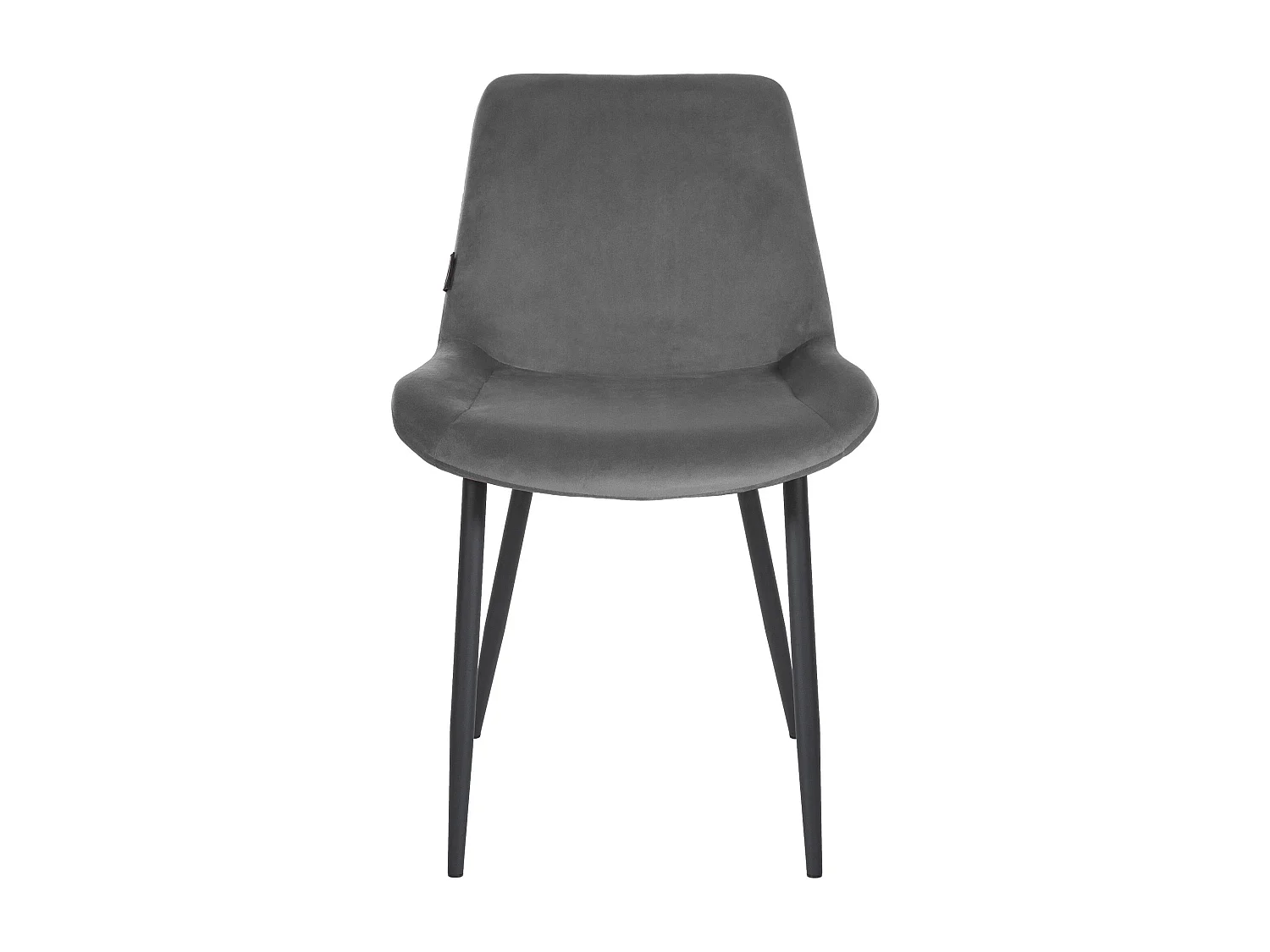 chaise salle à manger - Velours & Chrome - Gris - Victoria