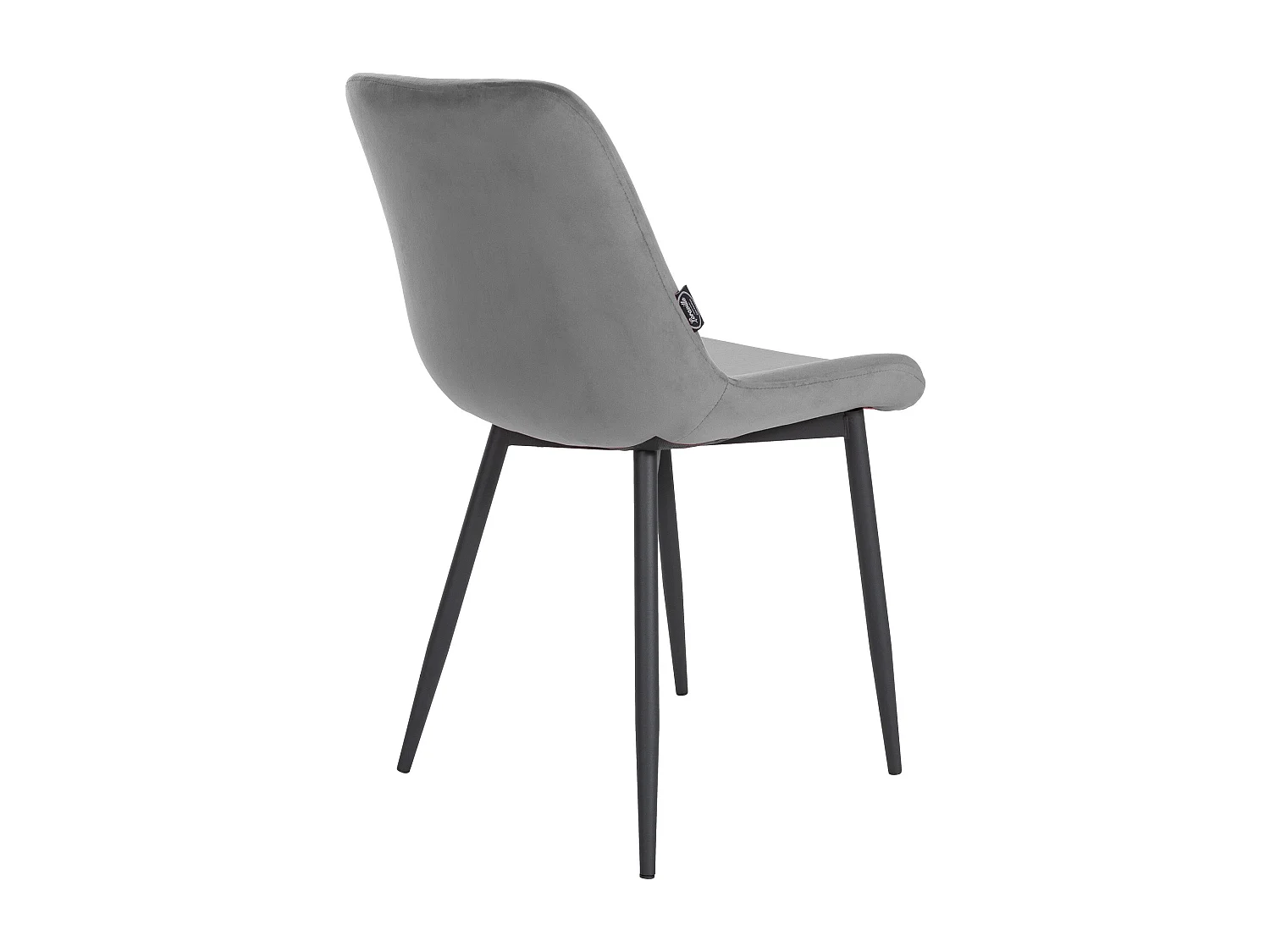 chaise salle à manger - Velours & Chrome - Gris - Victoria