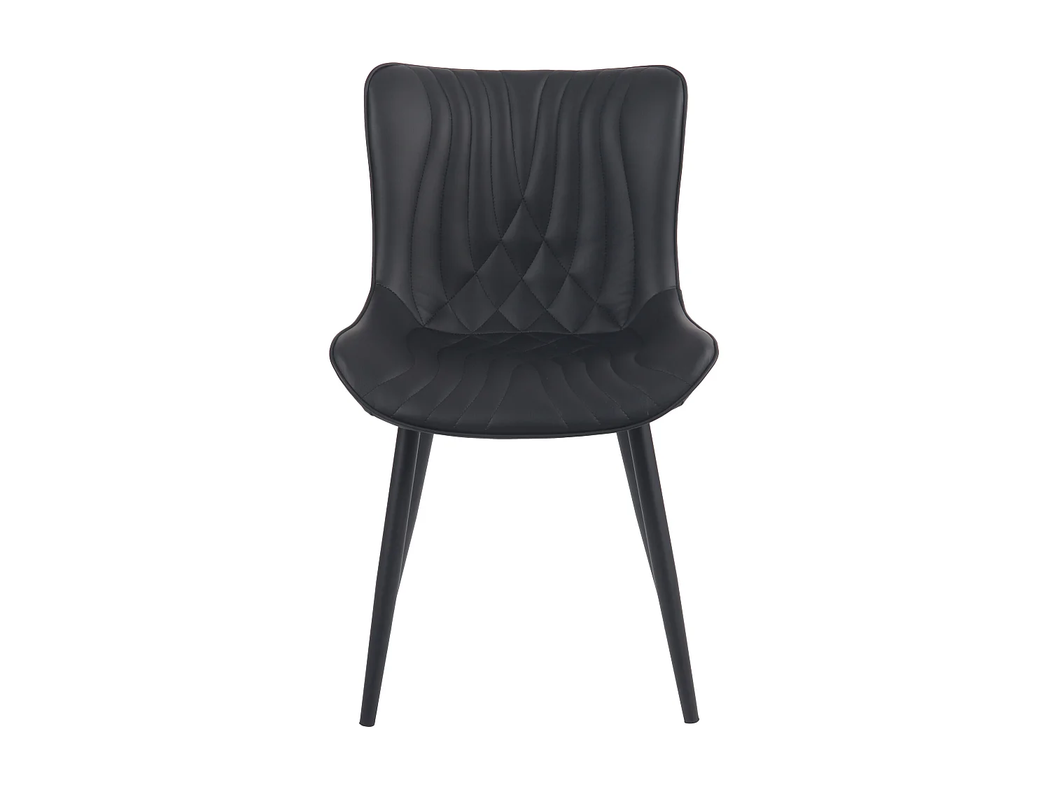 Eetkamerstoelen - Kunstleer - zwart - Brady