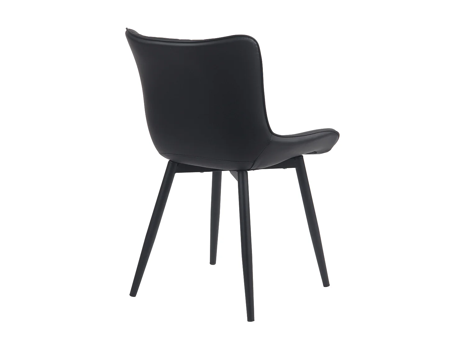 Eetkamerstoelen - Kunstleer - zwart - Brady