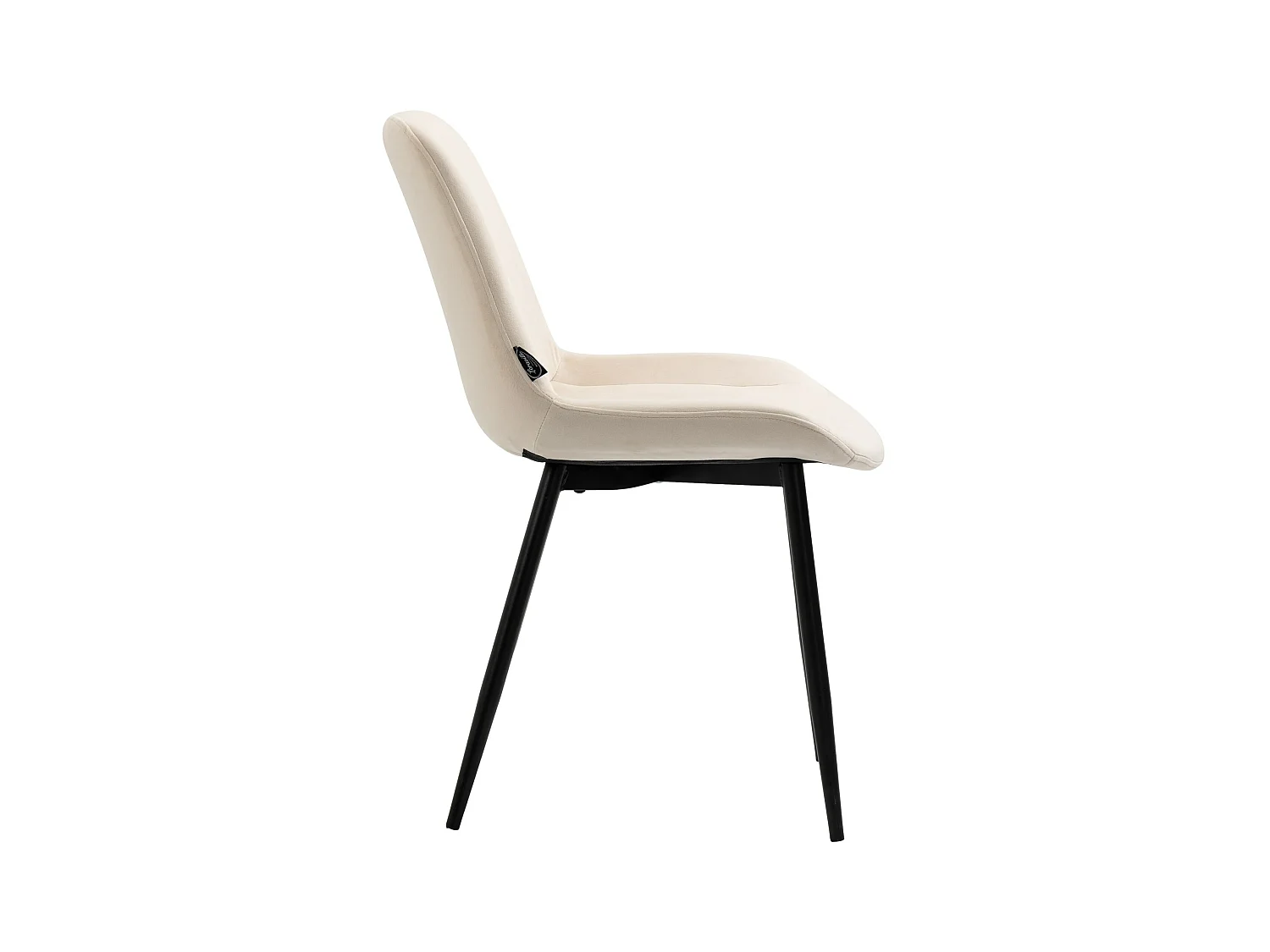 Lot de 2  chaise salle à manger - Velours - Crème - Victoria