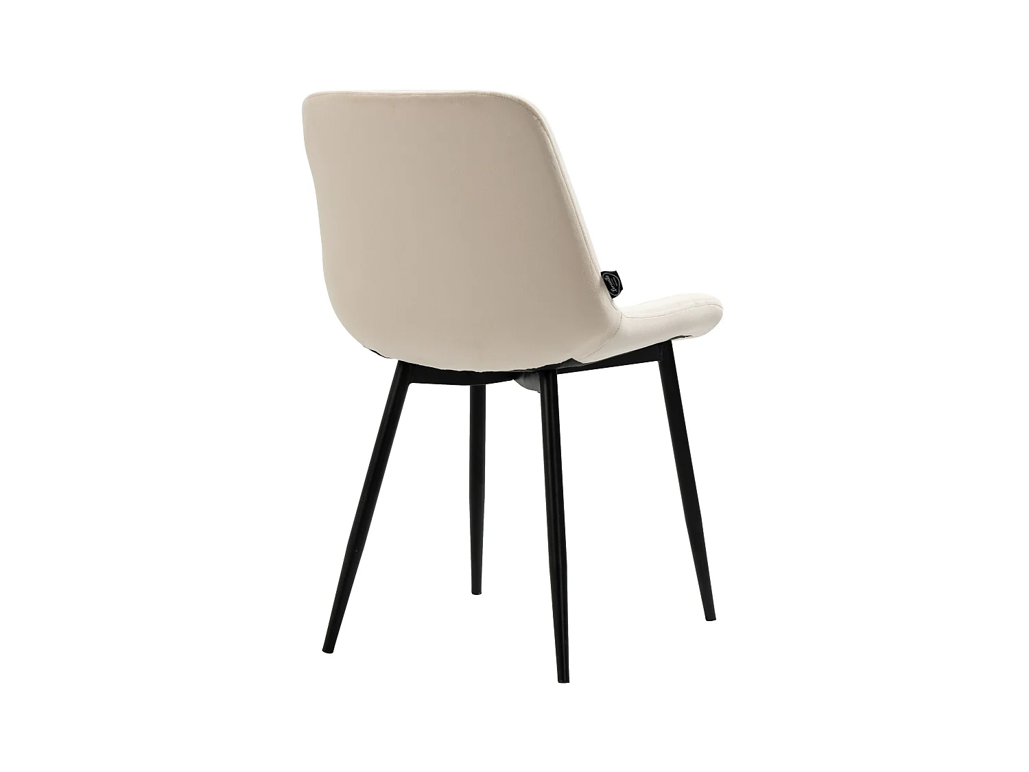 Lot de 2  chaise salle à manger - Velours - Crème - Victoria