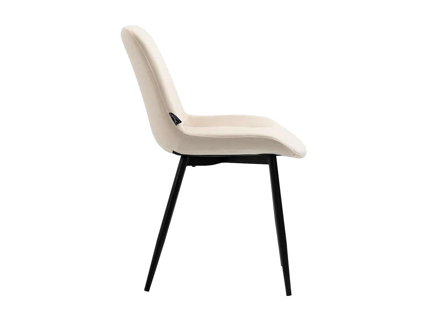 Lot de 2  chaise salle à manger - Velours - Crème - Victoria