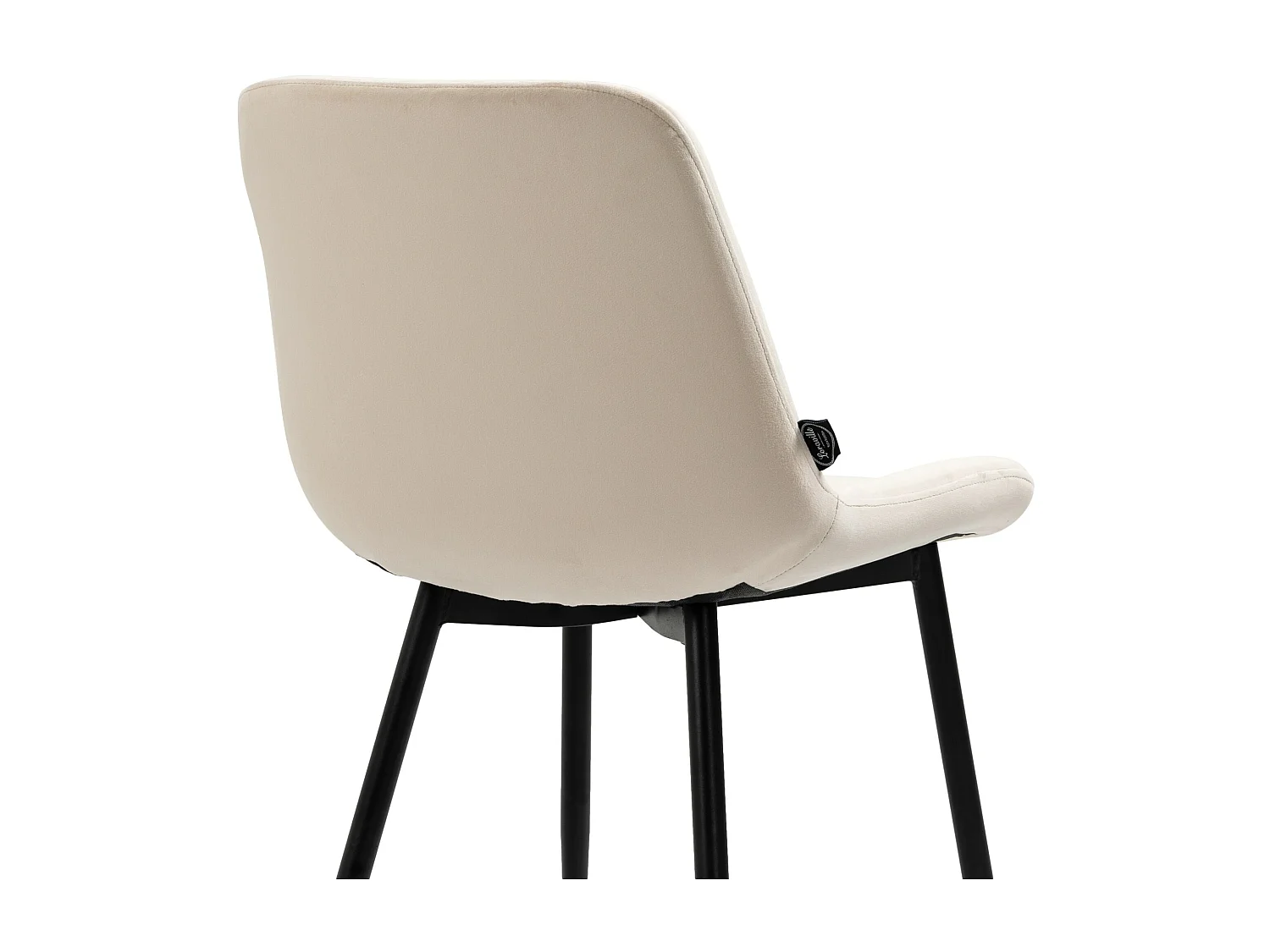 Lot de 2  chaise salle à manger - Velours - Crème - Victoria