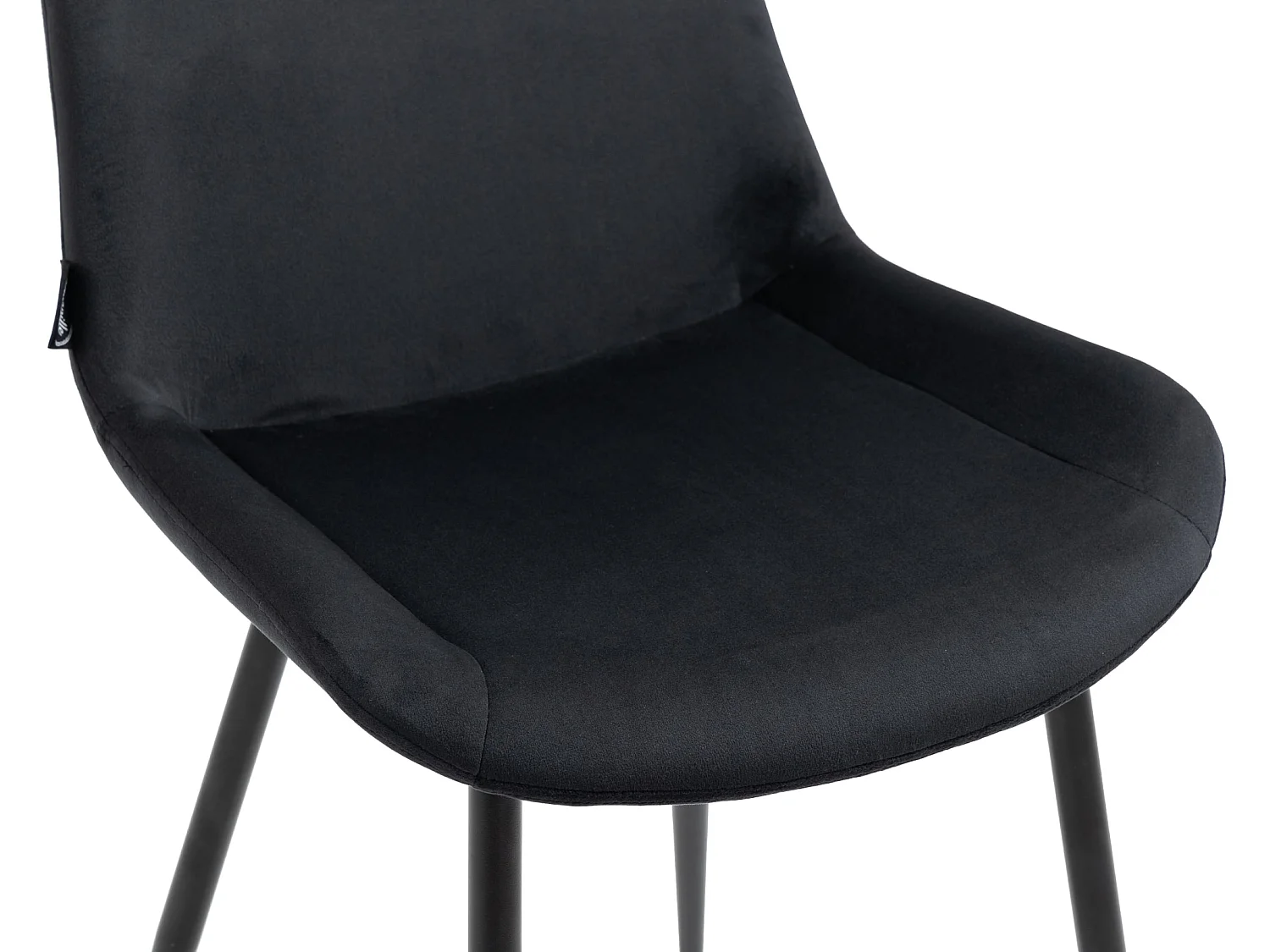 Lot de 2  chaise salle à manger - Velours - Noir - Victoria