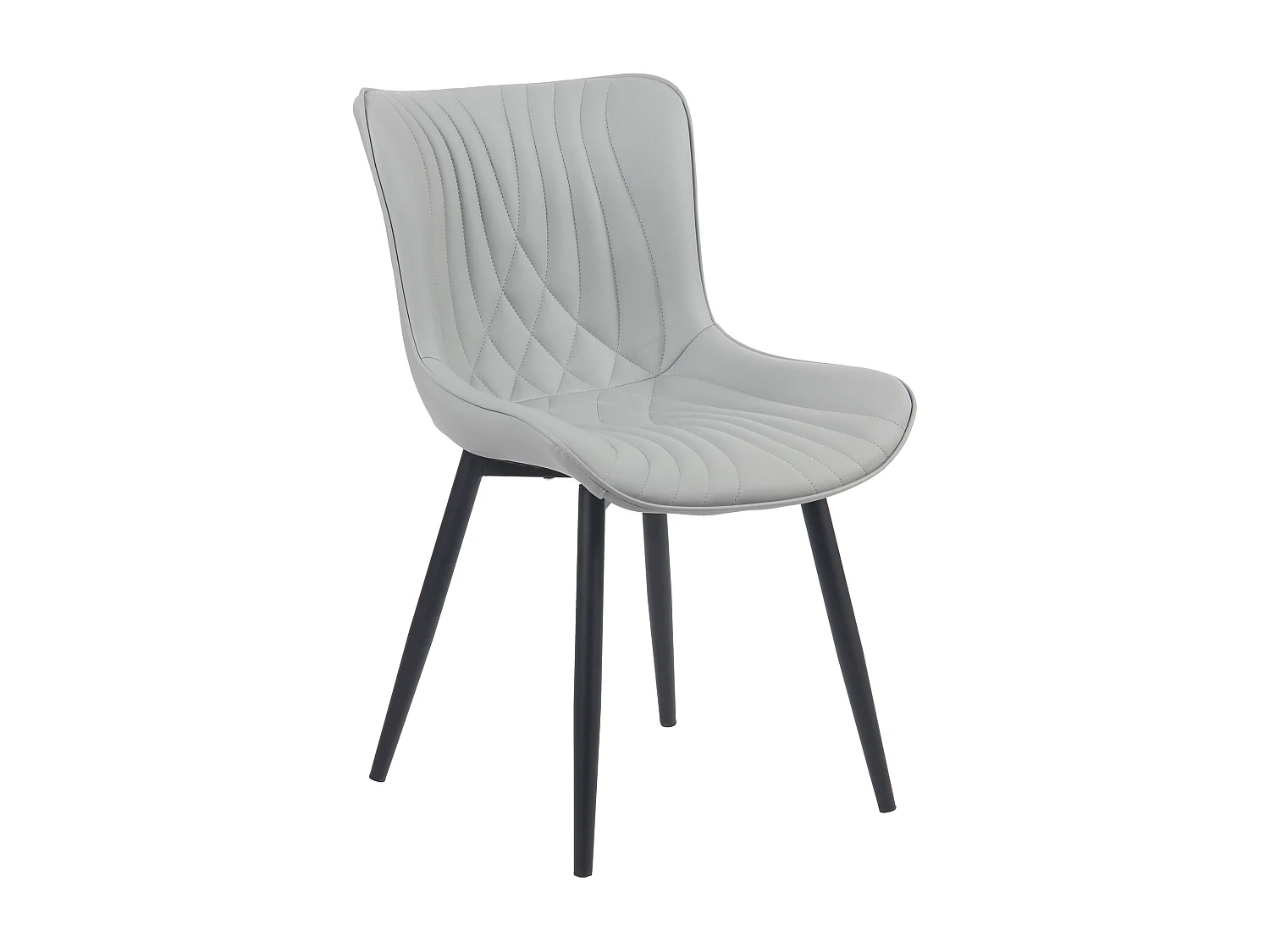 Eetkamerstoelen - Kunstleer - grijs - Brady