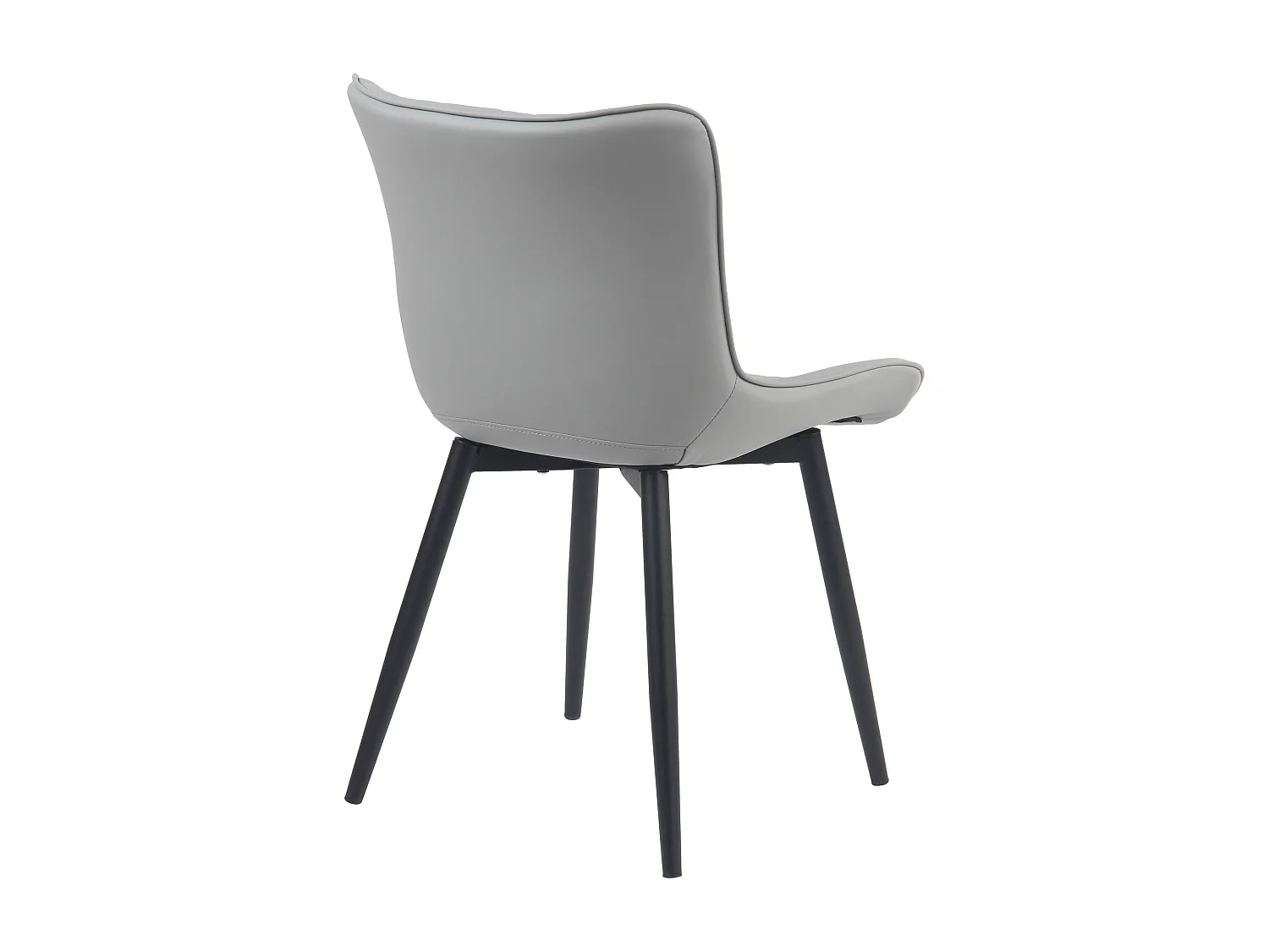 Eetkamerstoelen - Kunstleer - grijs - Brady