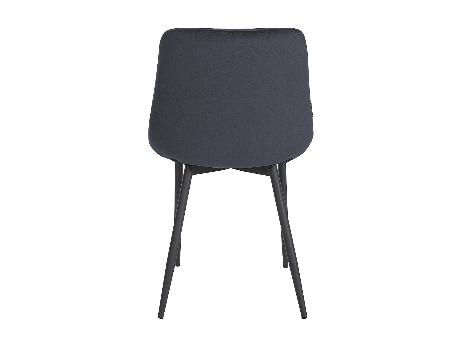 Eetkamerstoelen - Fluweel & natura (vierkant) - zwart - Victoria