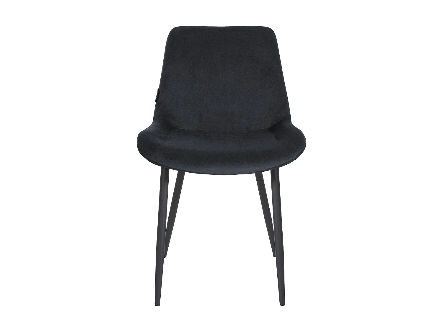 chaise salle à manger - Velours & Nature (carré) - Noir - Victoria