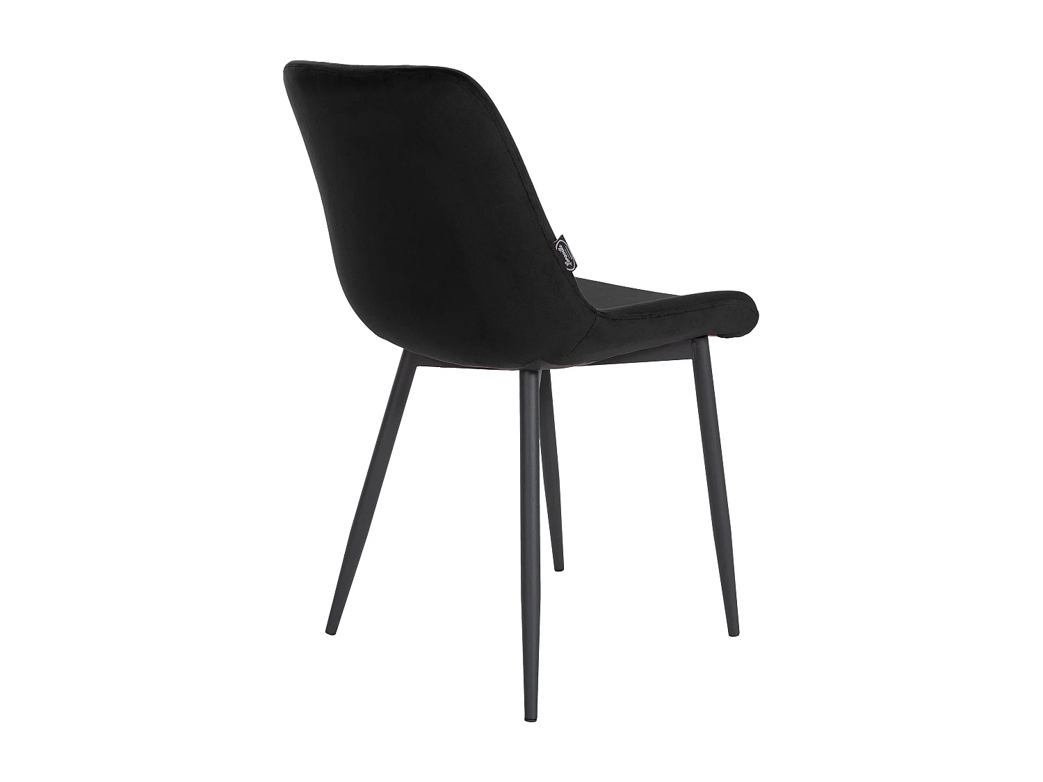 chaise salle à manger - Velours & Chrome - Noir - Victoria