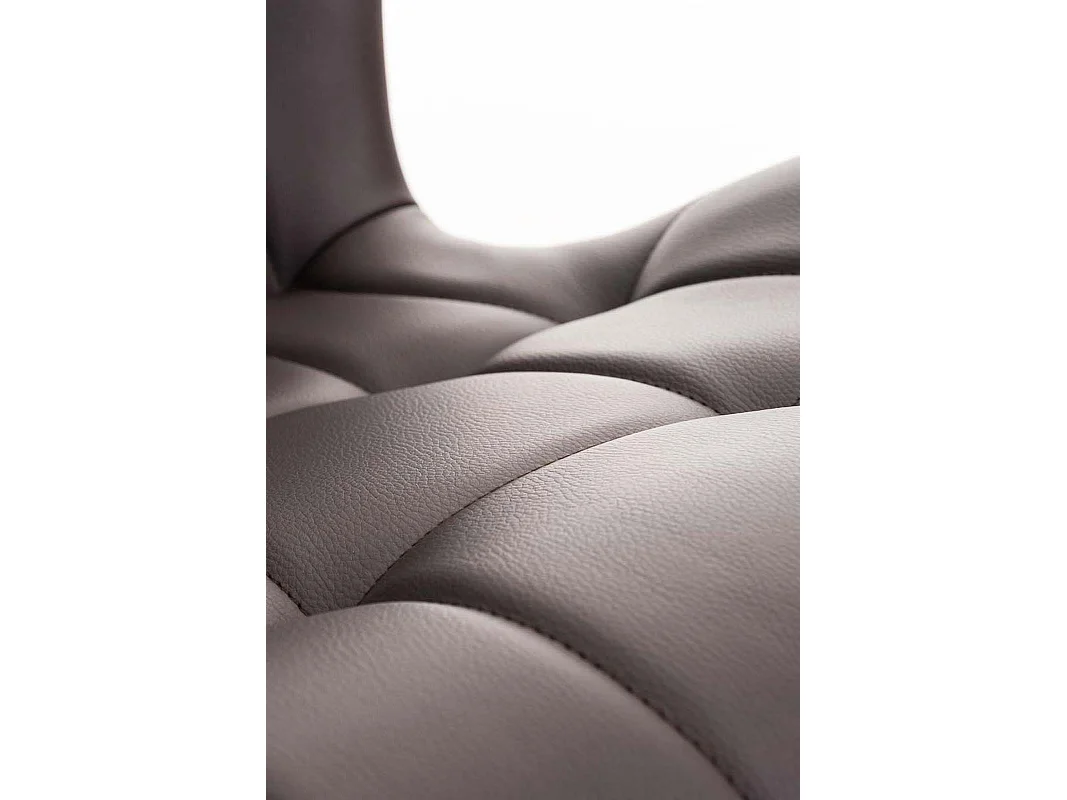 Lot de 4  chaise salle à manger - Similicuir - Marron - Elda