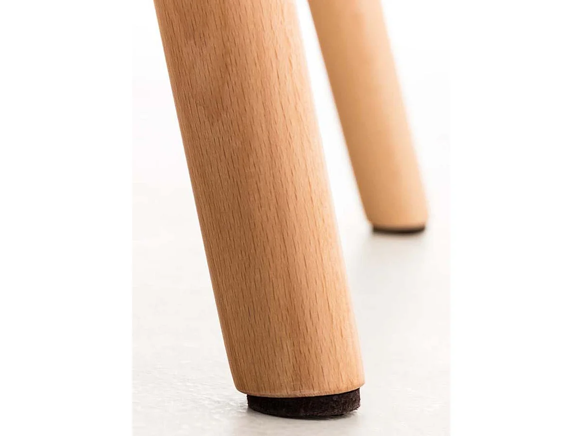 Lot de 4  chaise salle à manger - Similicuir - Marron - Elda