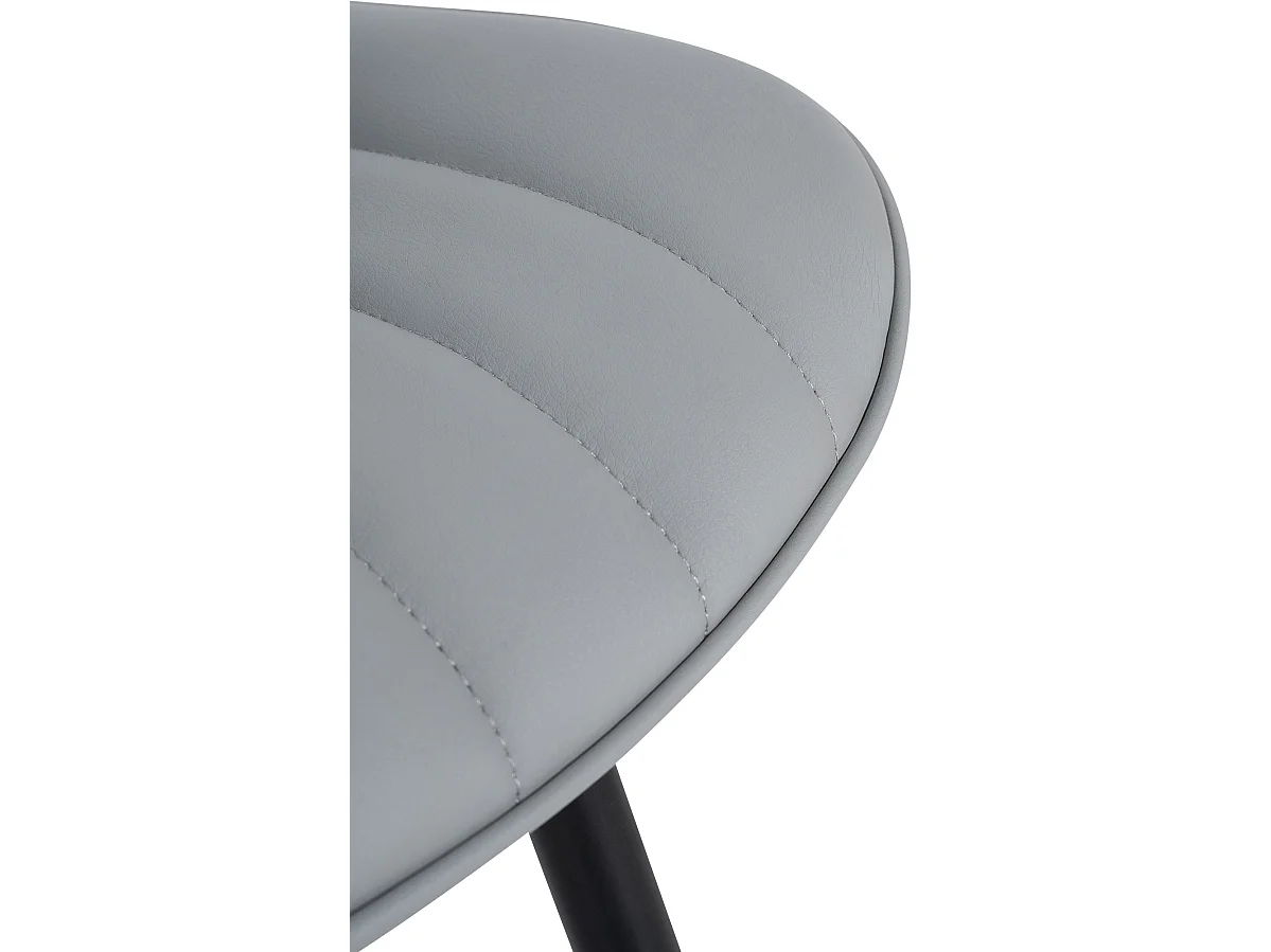 chaise salle à manger - Similicuir & Métal - Gris - Largo