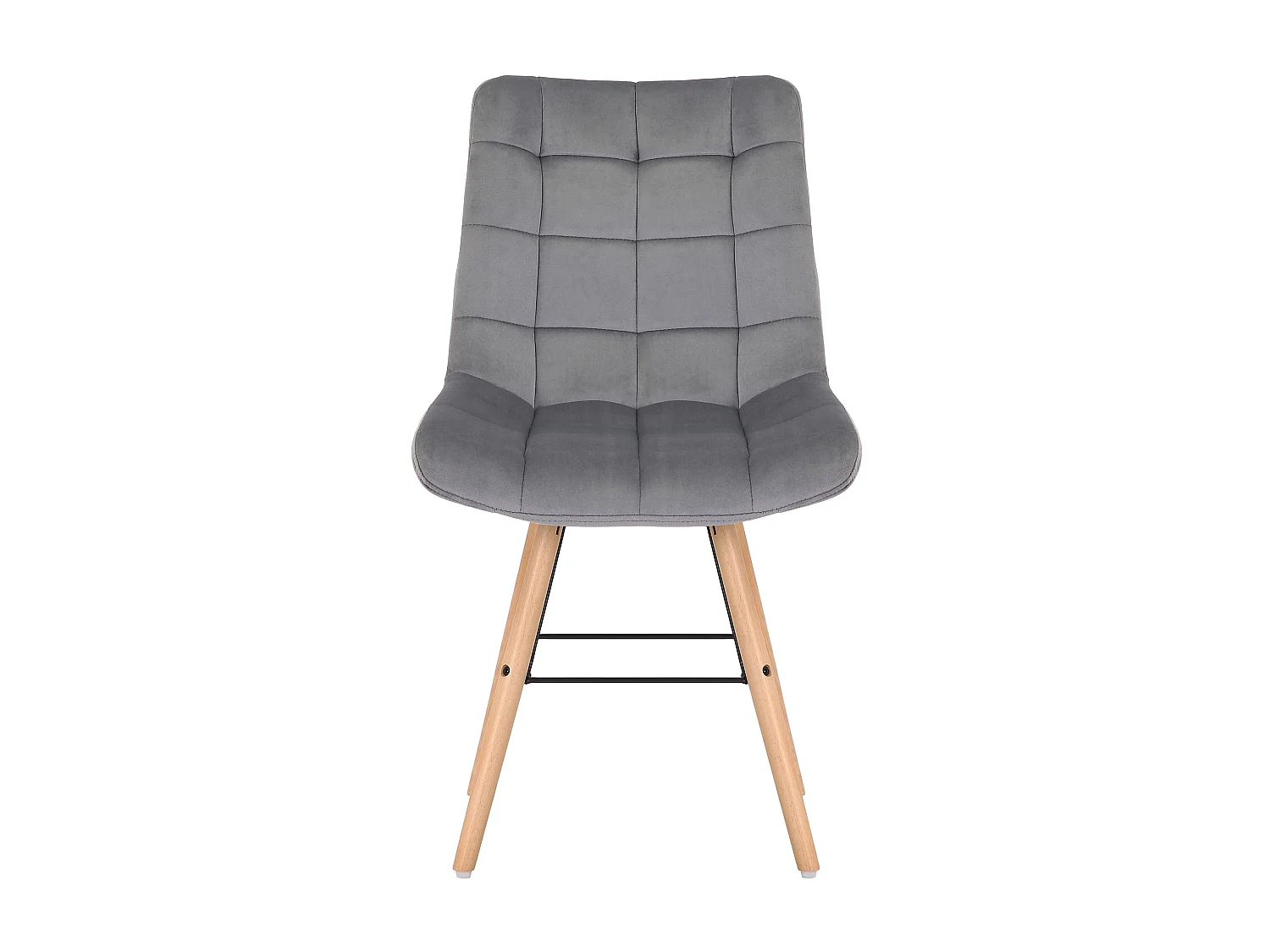 chaise salle à manger - Velours - Gris - Leni