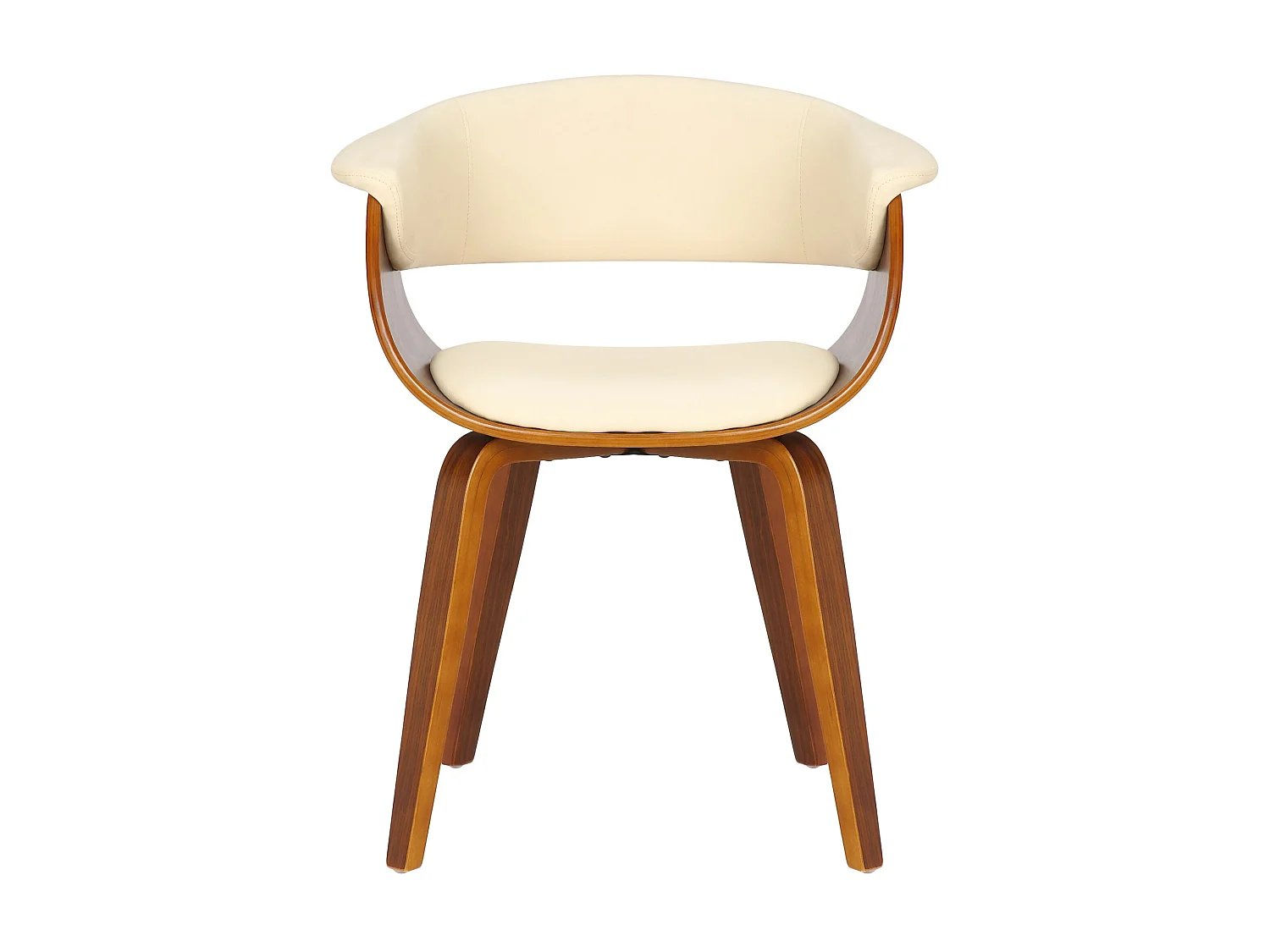 Lot de 2  chaise salle à manger - Bois - Crème - Bruce