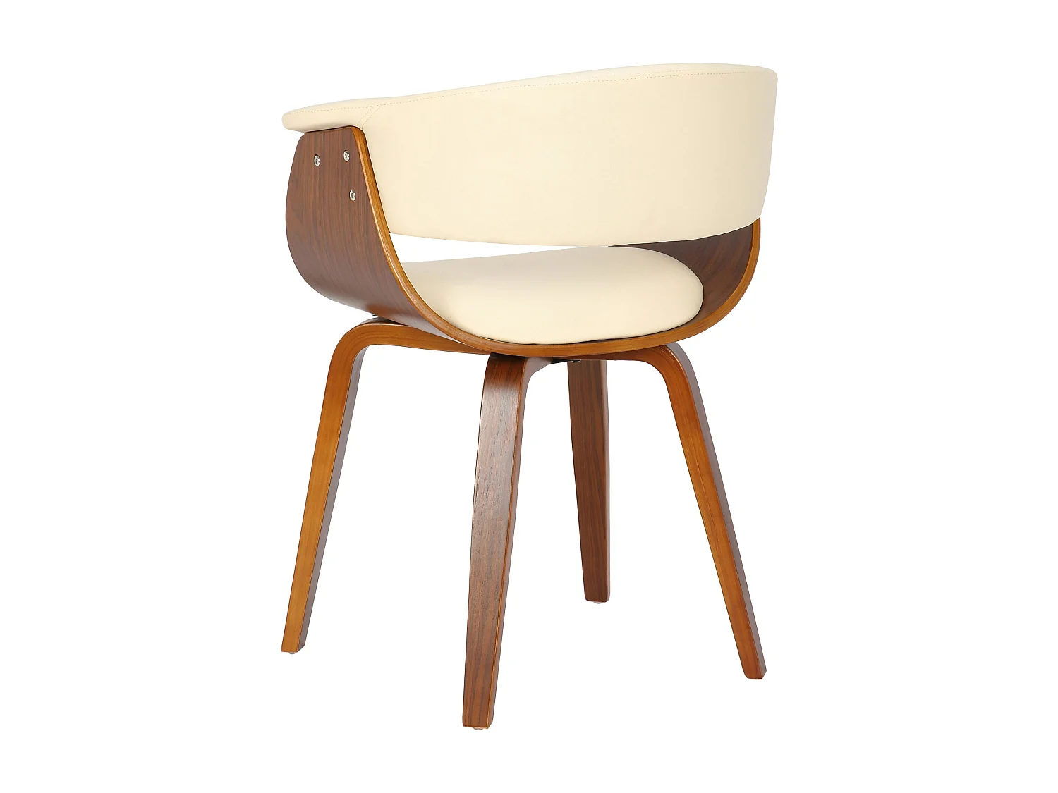 Lot de 2  chaise salle à manger - Bois - Crème - Bruce