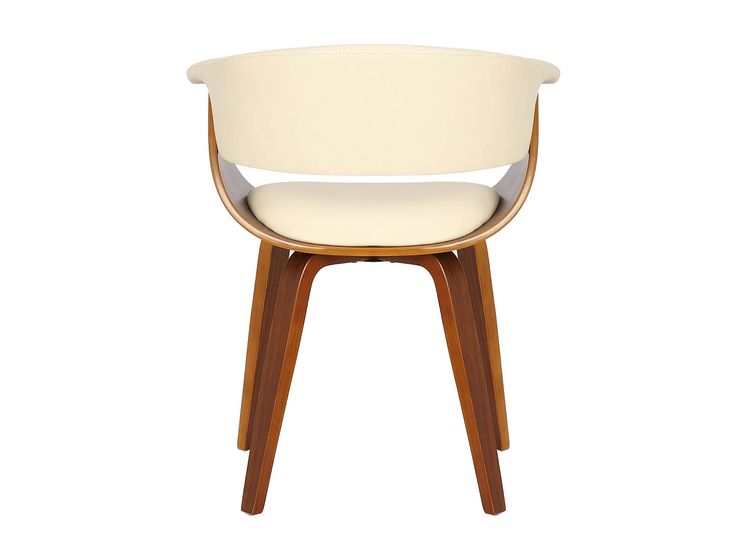 Lot de 2  chaise salle à manger - Bois - Crème - Bruce