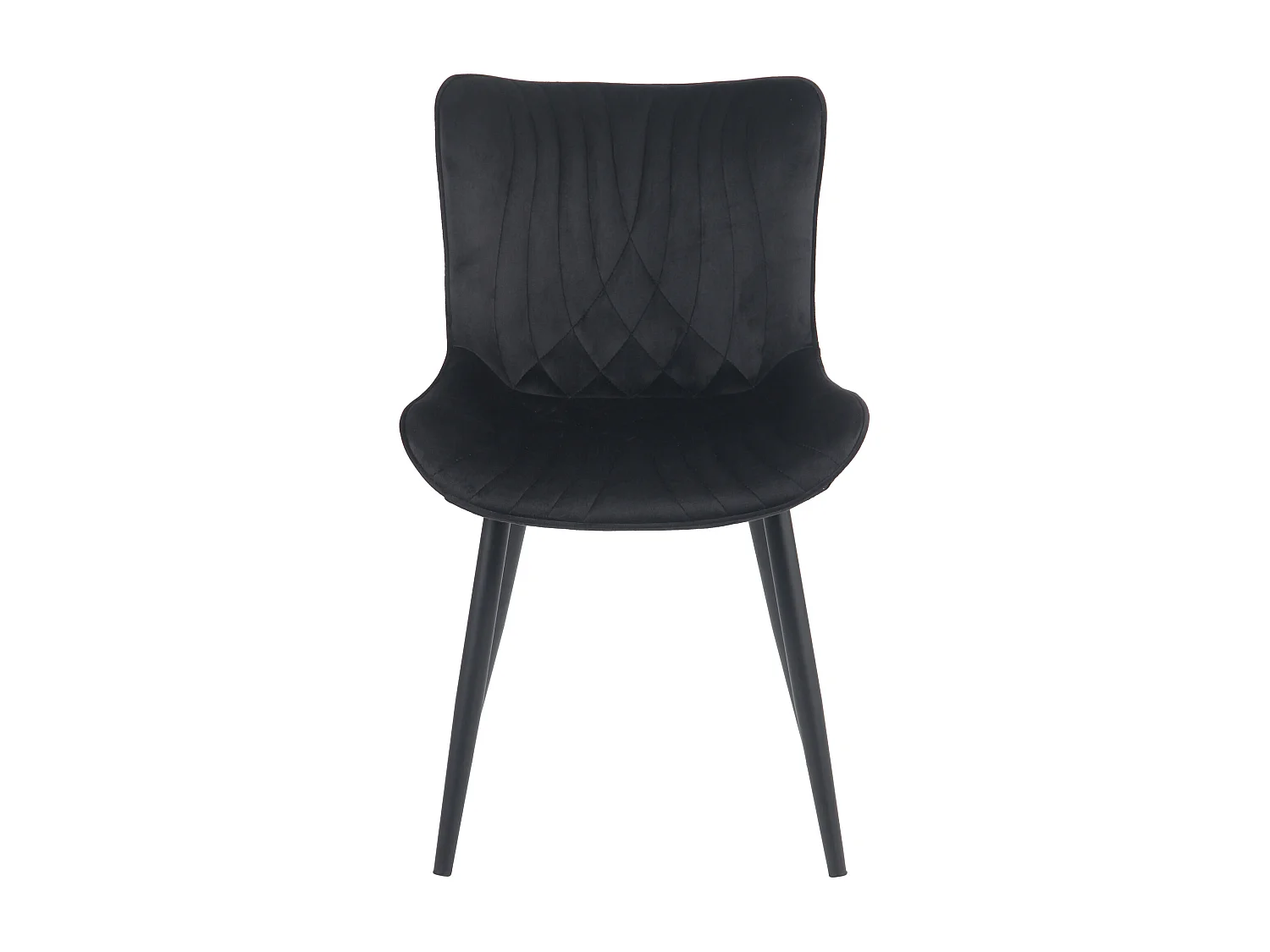 chaise salle à manger - Velours - Noir - Brady