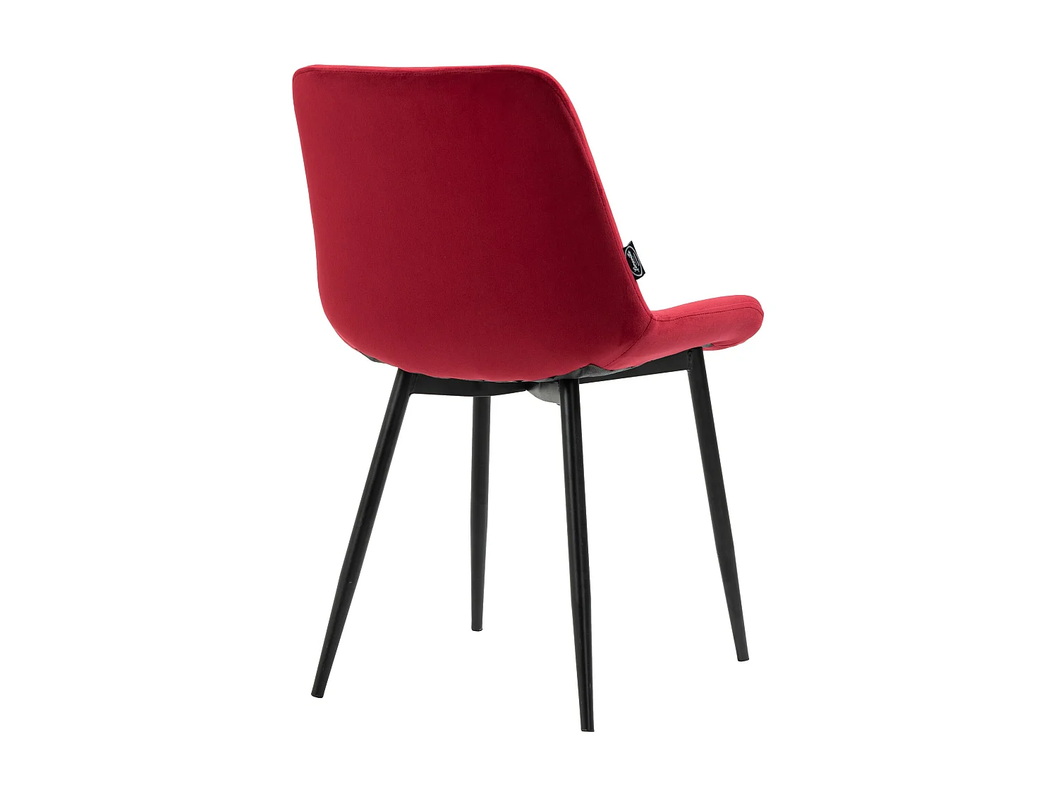 Lot de 4  chaise salle à manger - Velours - Rouge - Victoria