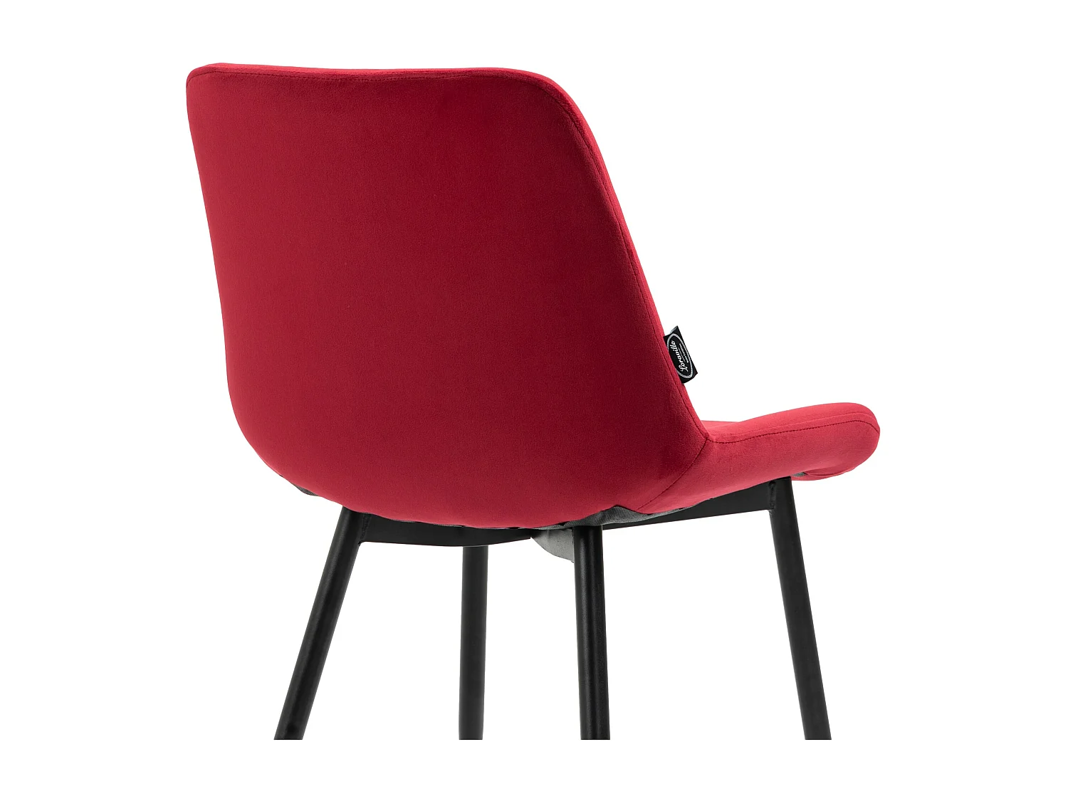 Lot de 4  chaise salle à manger - Velours - Rouge - Victoria