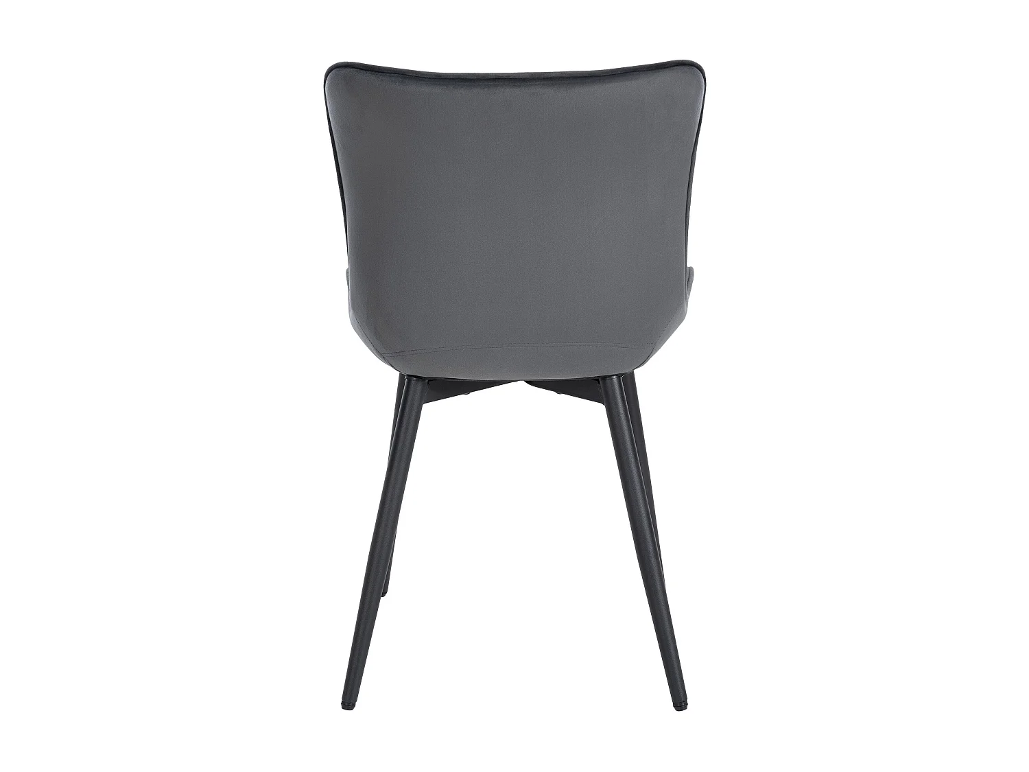 Lot de 2  chaise salle à manger - Velours - Gris foncé - Largo