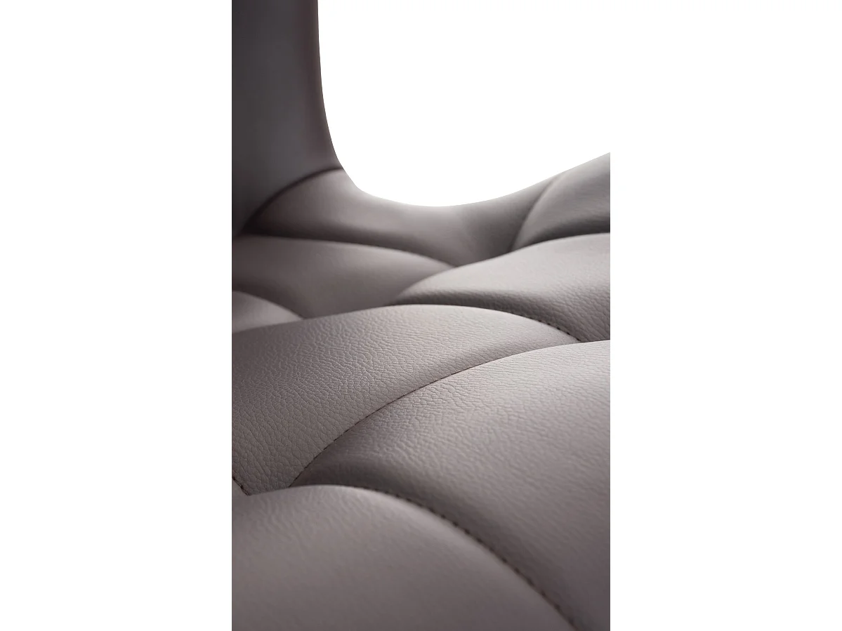 chaise salle à manger - Similicuir & Noyer - Marron - Elda