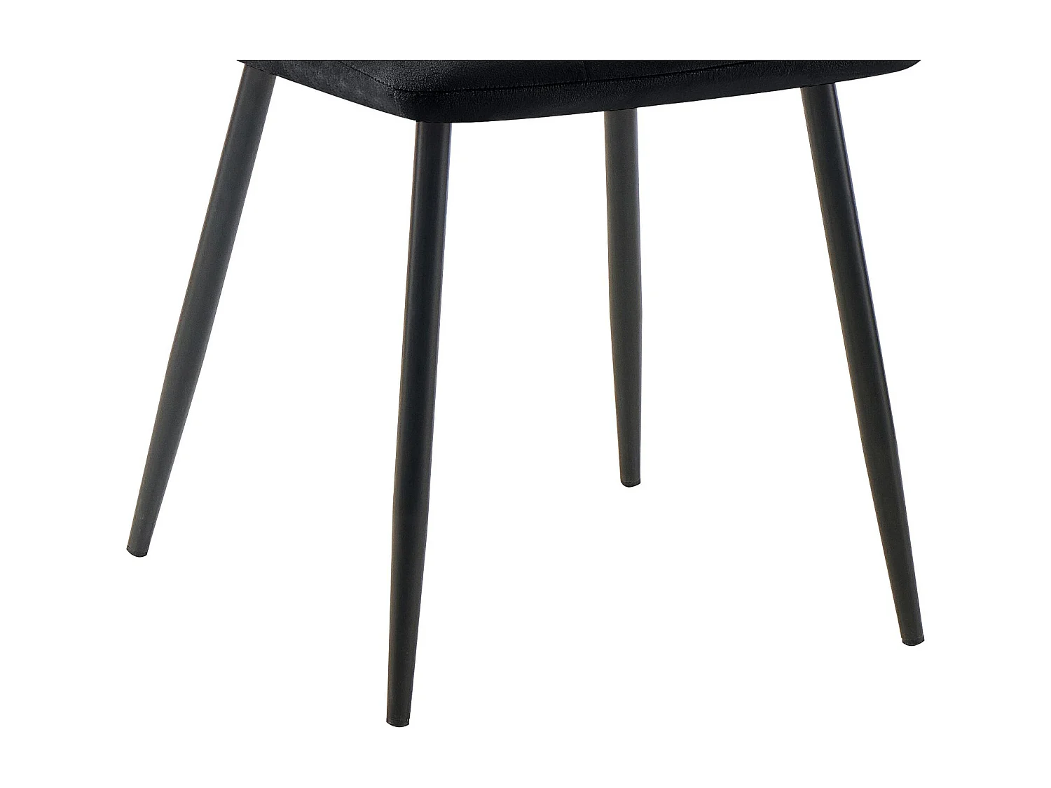 Set van 4  Eetkamerstoelen - Fluweel - zwart - Tilde