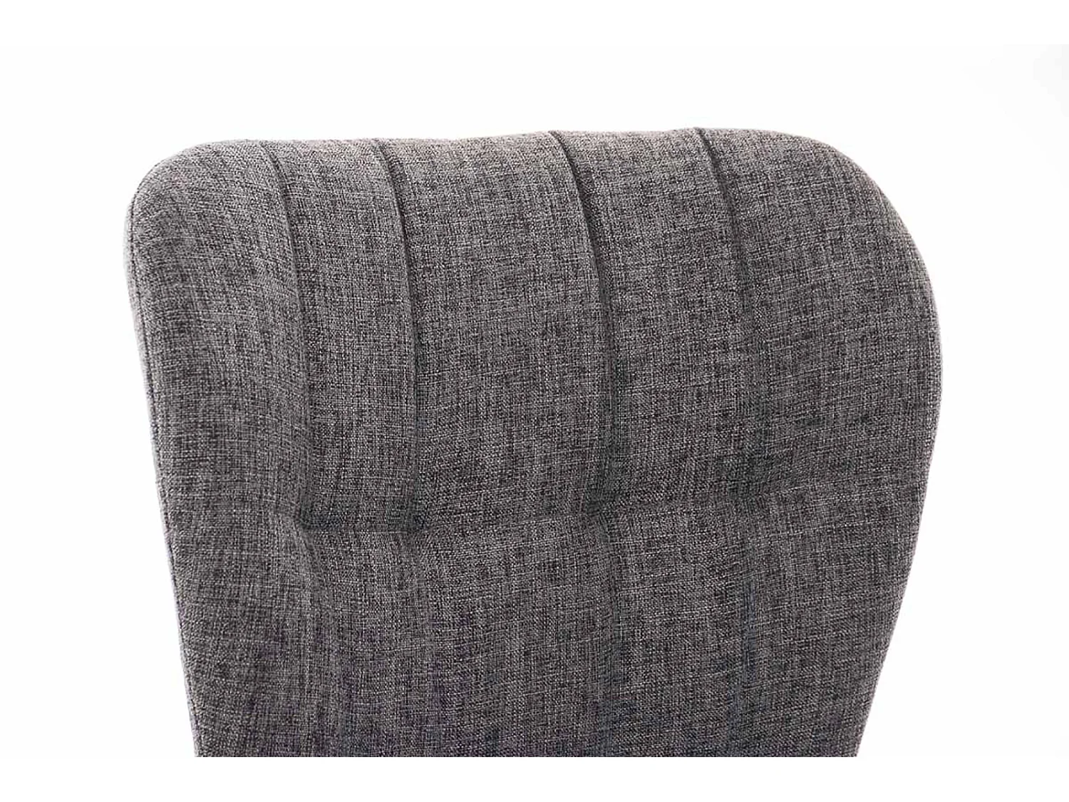 Lot de 4  chaise salle à manger - Tissu - Gris clair - Elda