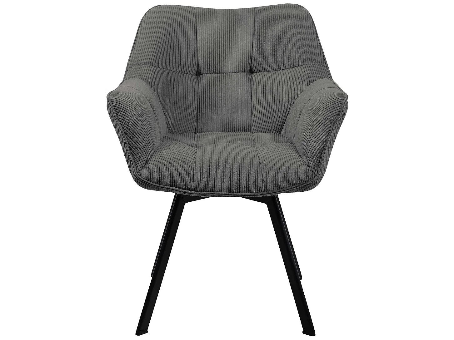 chaises avec accoudoirs - Cordon - Gris foncé - Jordi