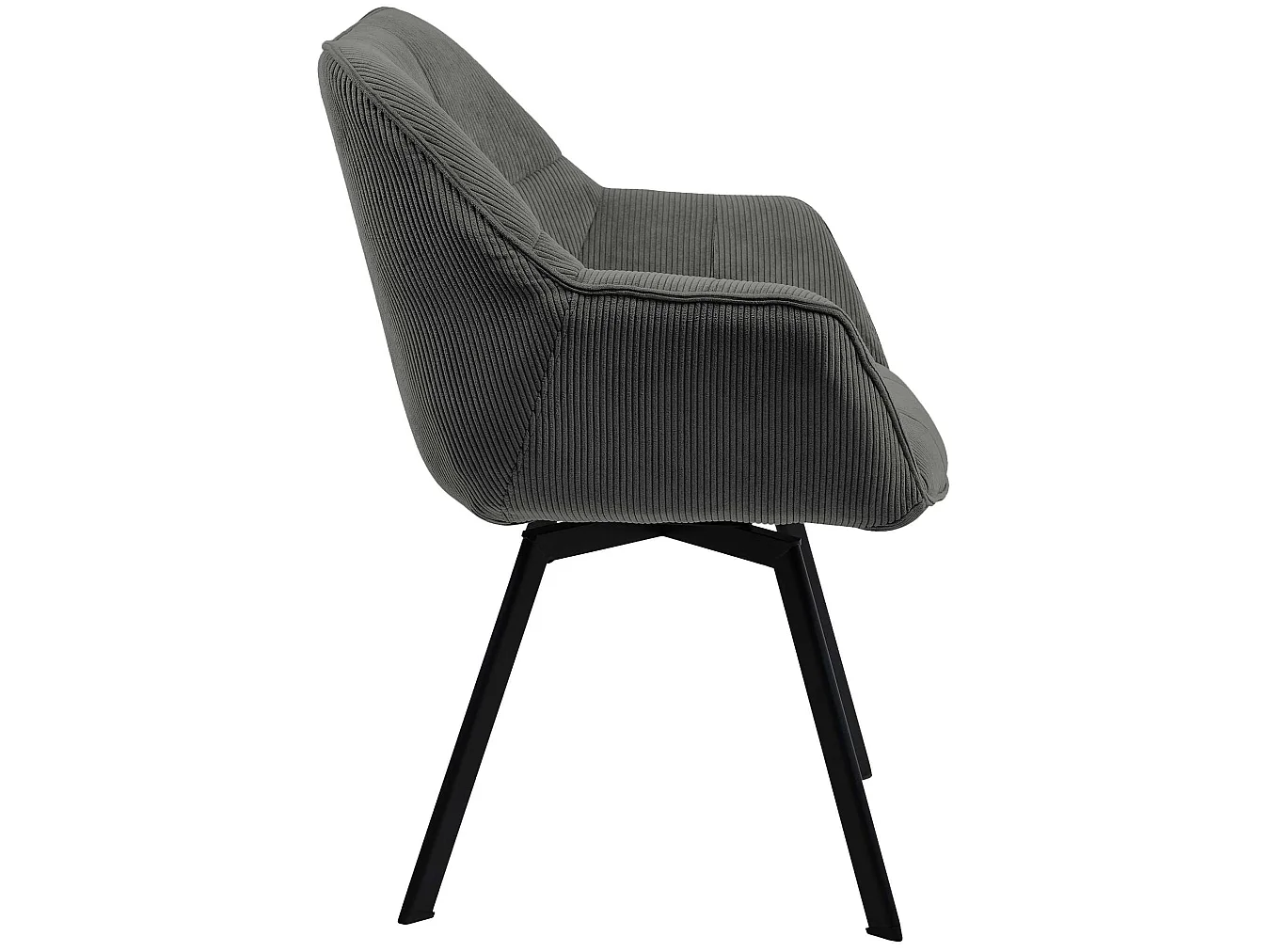 chaises avec accoudoirs - Cordon - Gris foncé - Jordi