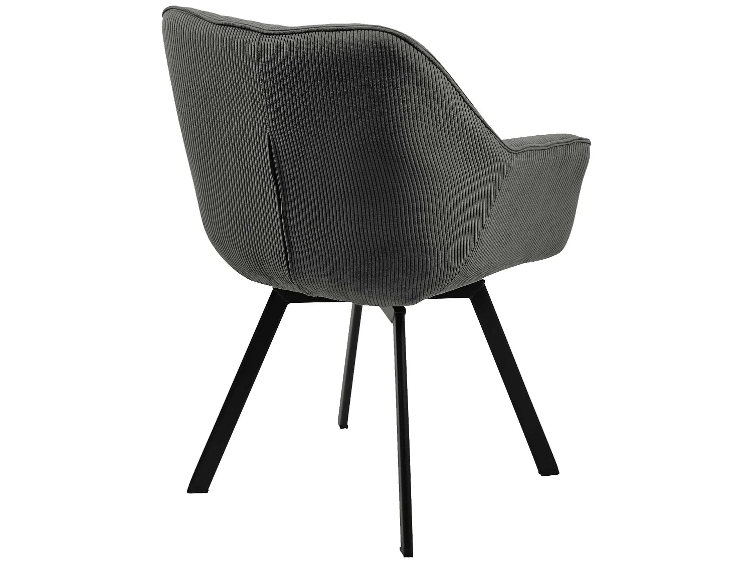 chaises avec accoudoirs - Cordon - Gris foncé - Jordi