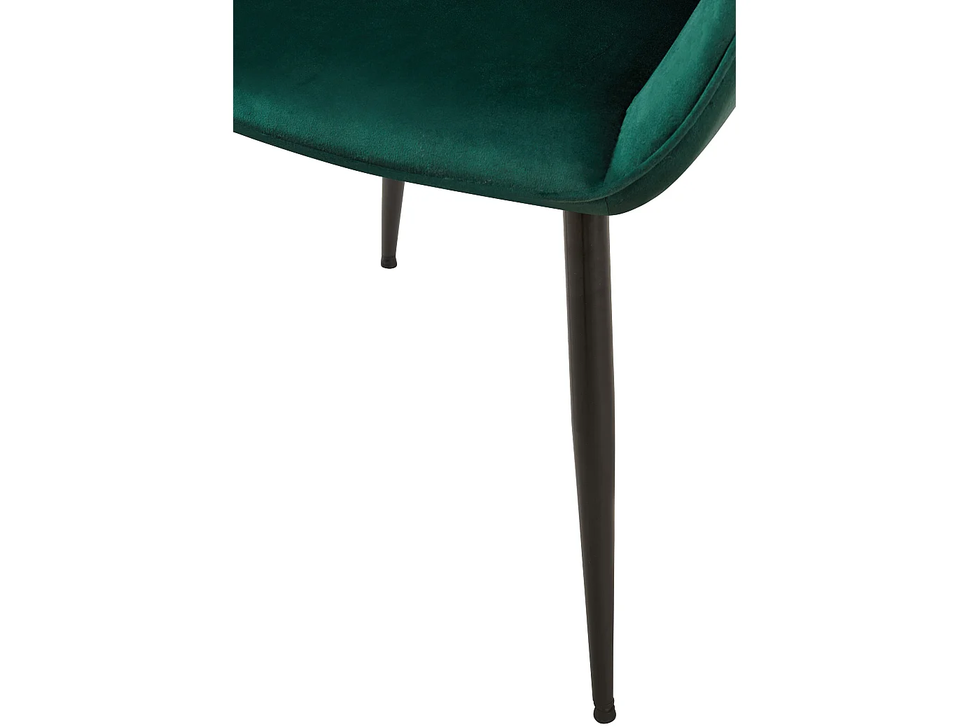 Lot de 2  chaises avec accoudoirs - Velours - Vert - Vessa