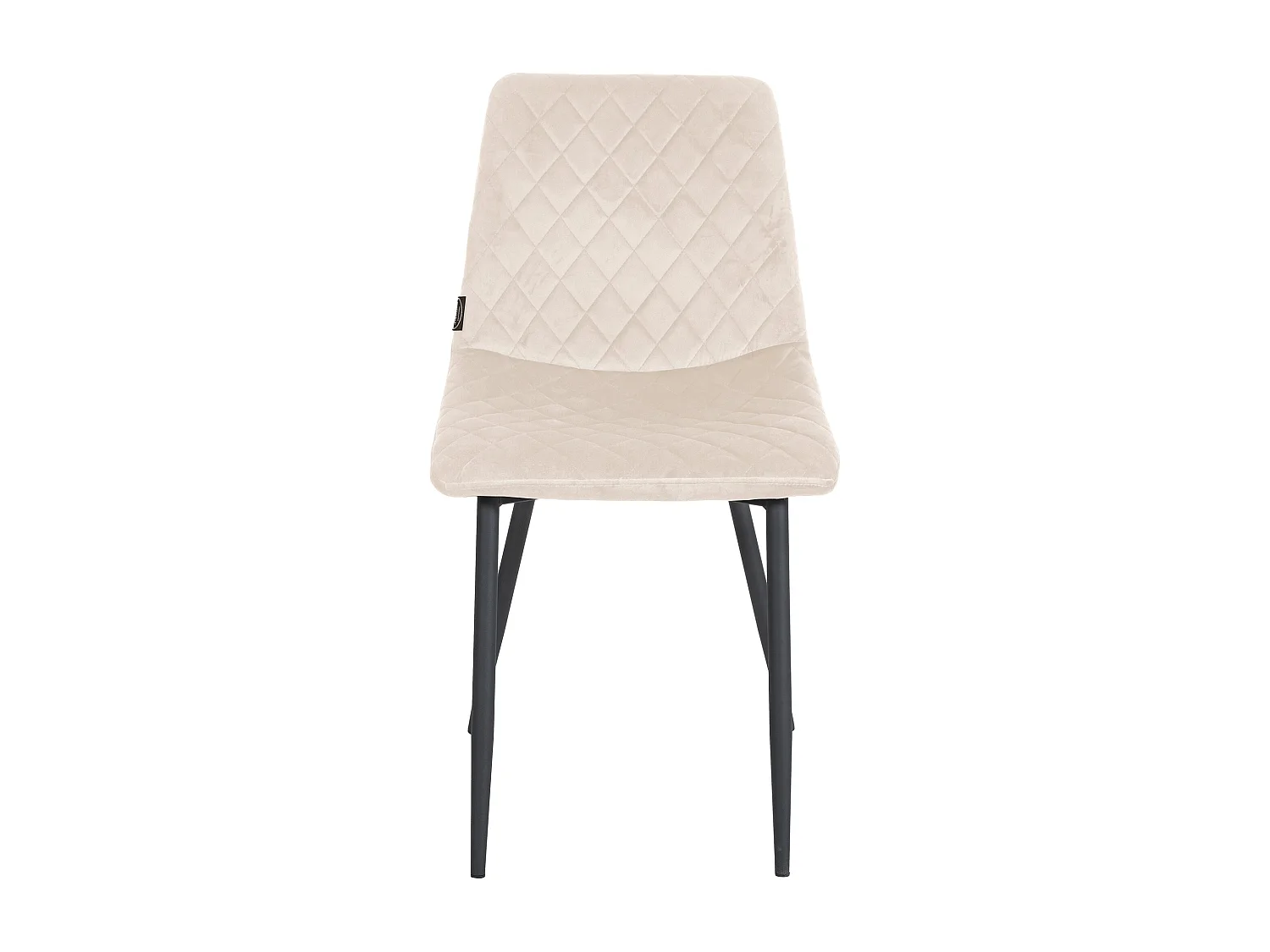 Lot de 4  chaise salle à manger - Velours - Crème - Telde