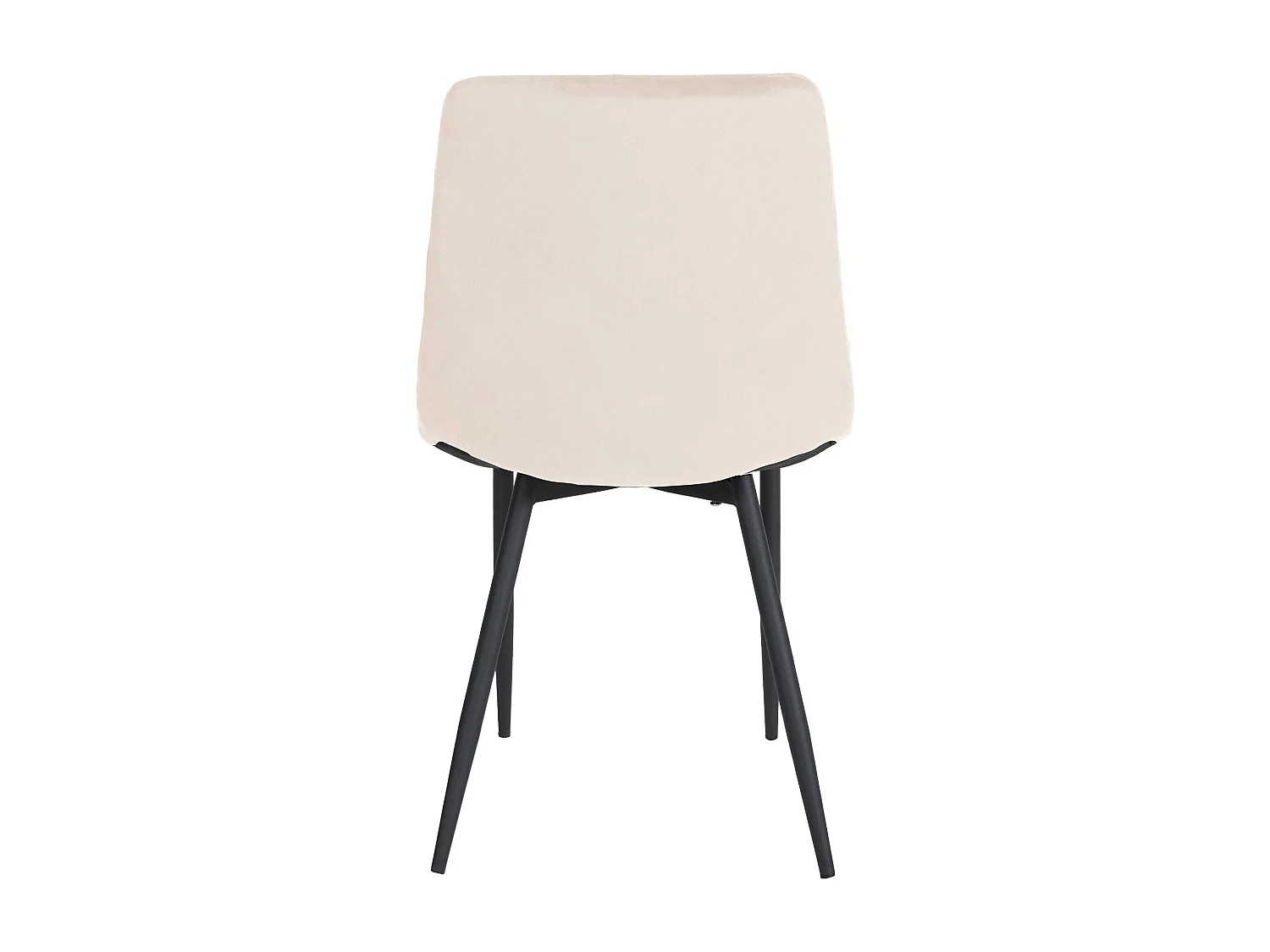 Lot de 4  chaise salle à manger - Velours - Crème - Telde