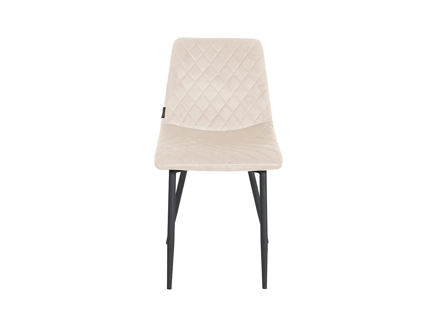 Lot de 4  chaise salle à manger - Velours - Crème - Telde