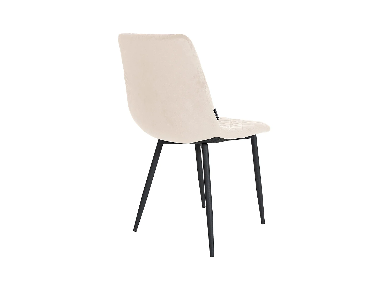 Lot de 4  chaise salle à manger - Velours - Crème - Telde