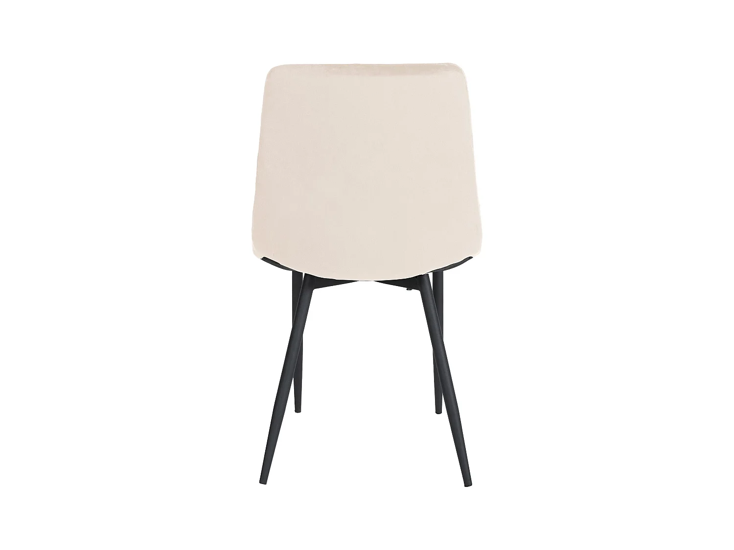 Lot de 4  chaise salle à manger - Velours - Crème - Telde