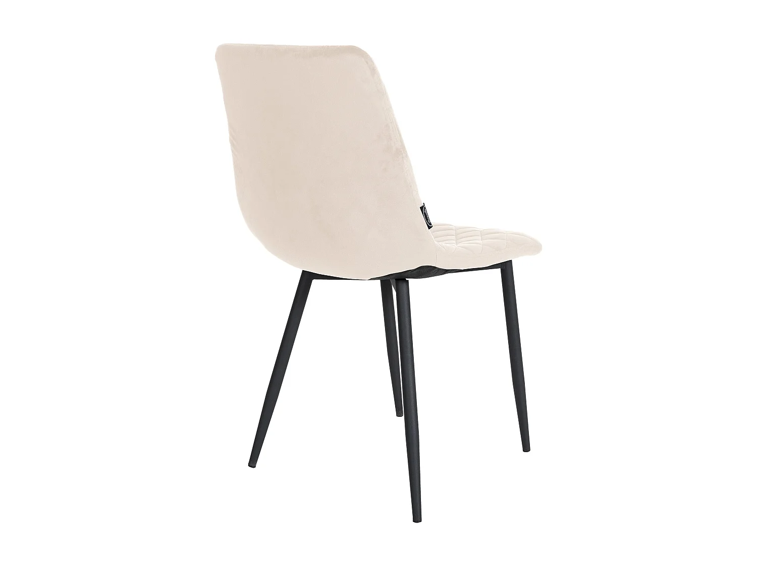 Lot de 4  chaise salle à manger - Velours - Crème - Telde