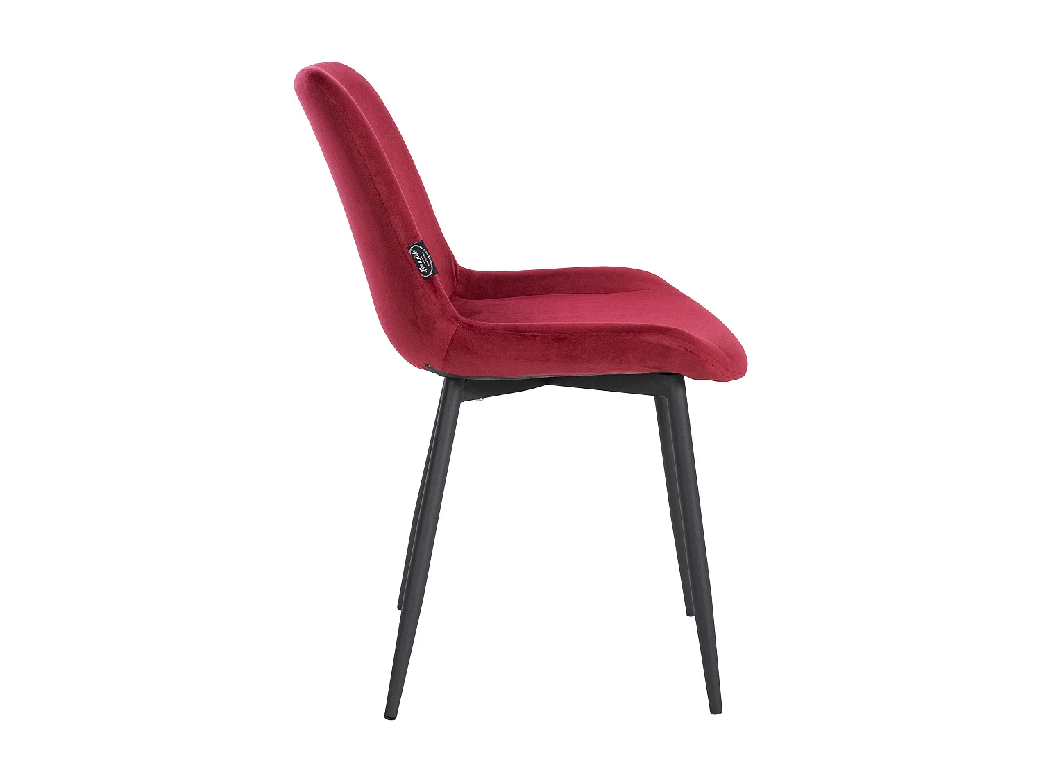 Eetkamerstoelen - Fluweel & zwart - rood - Victoria