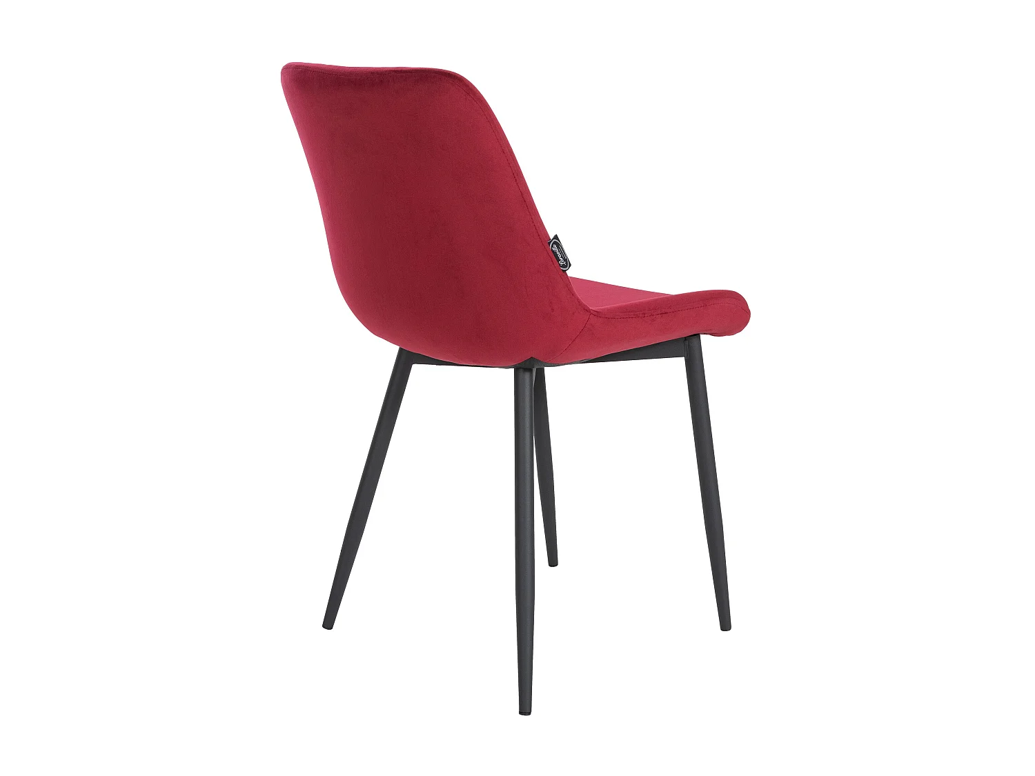 Eetkamerstoelen - Fluweel & zwart - rood - Victoria