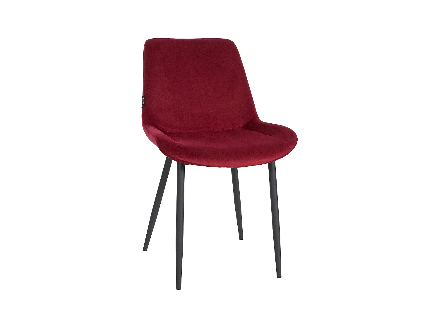 chaise salle à manger - Velours & Noir - Rouge - Victoria