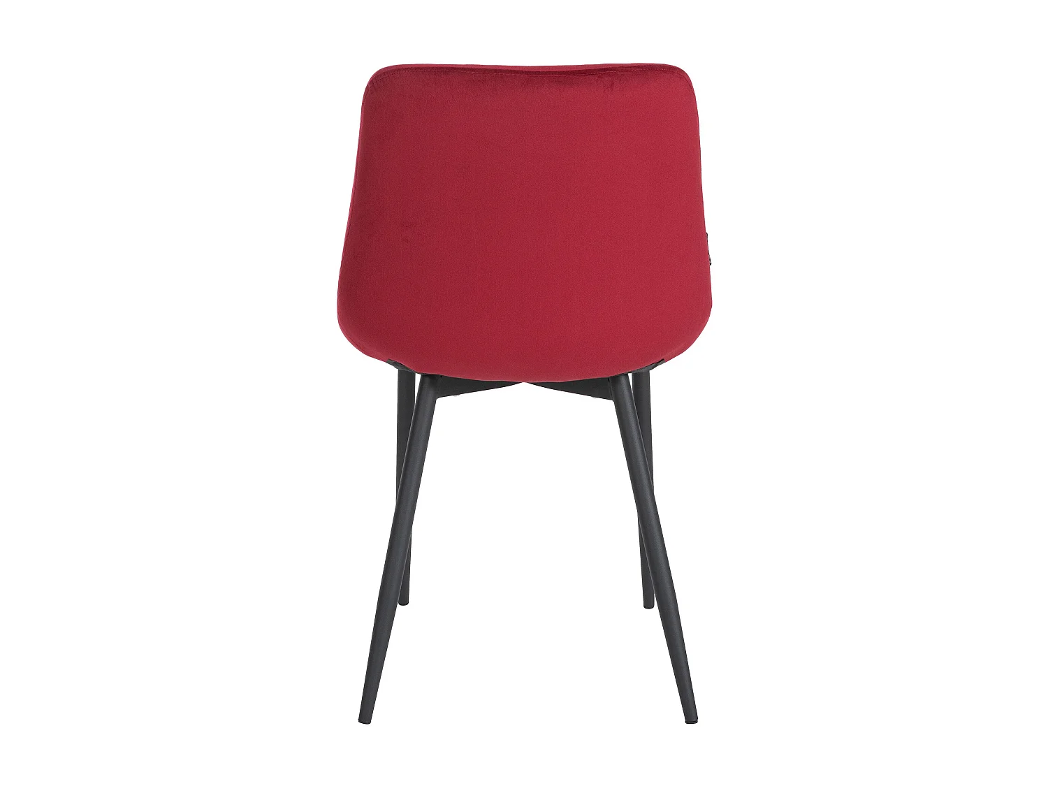 chaise salle à manger - Velours & Noir - Rouge - Victoria