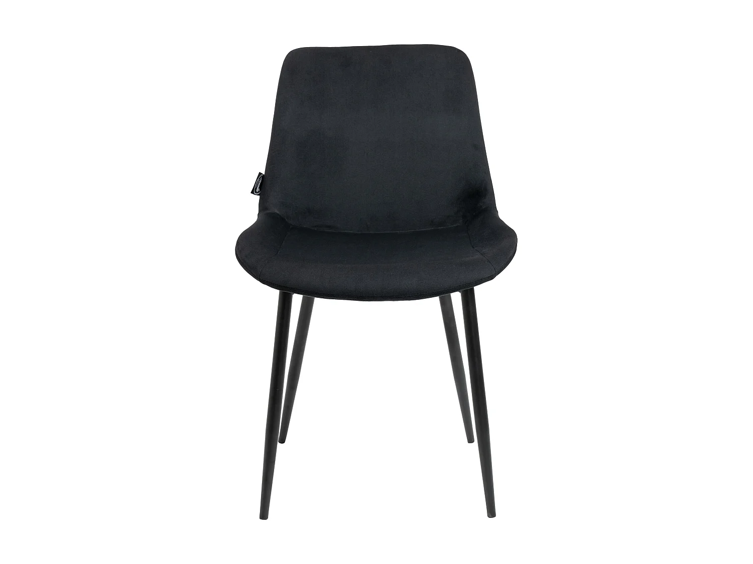 Lot de 4  chaise salle à manger - Velours - Noir - Victoria