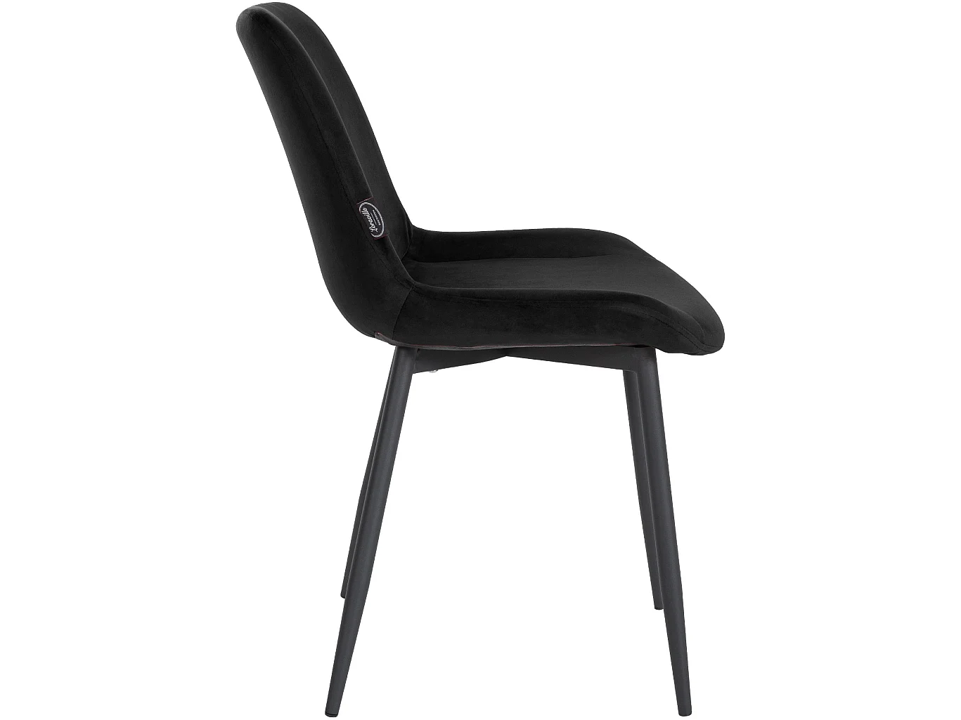 Lot de 4  chaise salle à manger - Velours & Blanc - Noir - Victoria