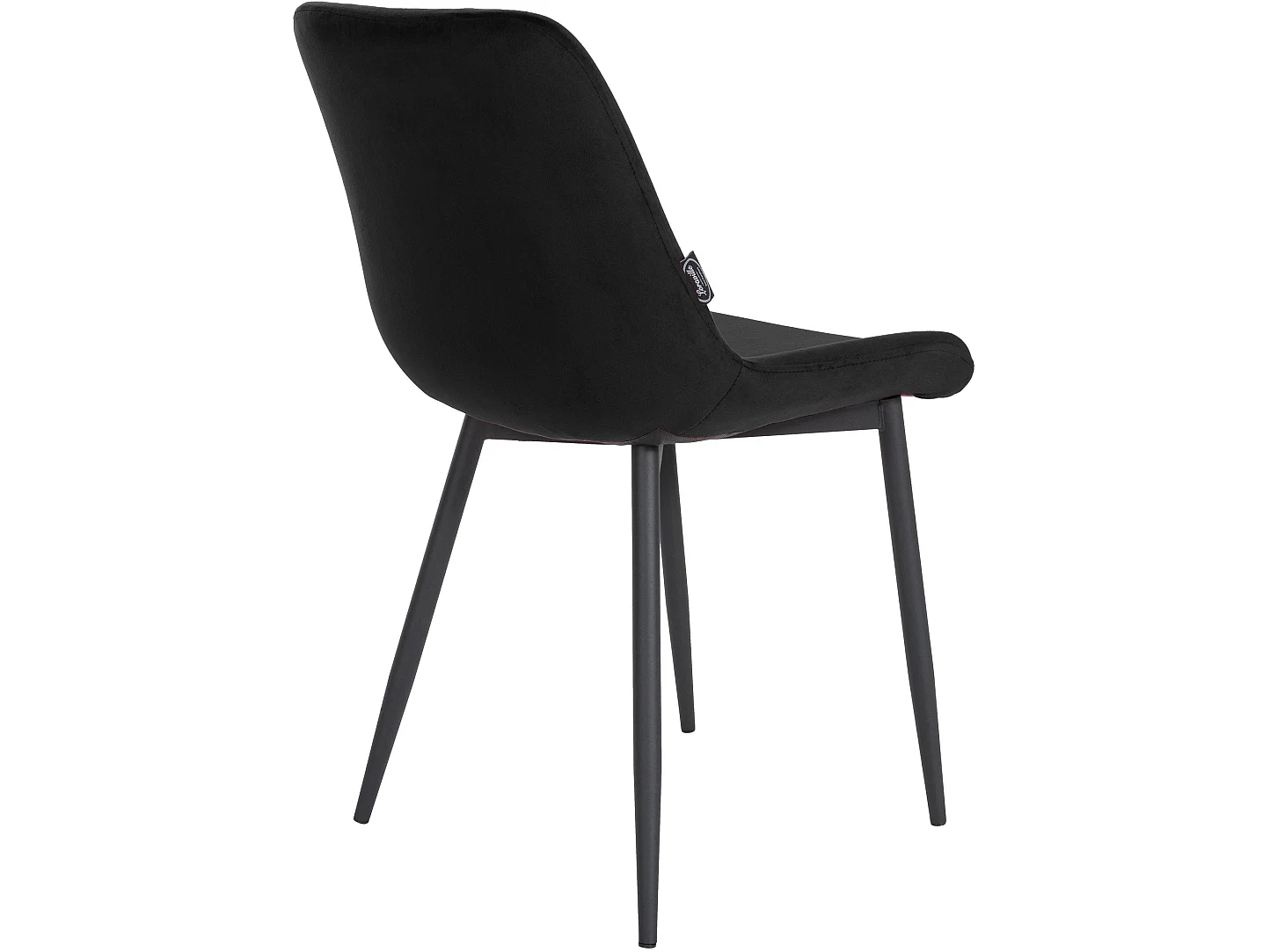 Lot de 4  chaise salle à manger - Velours & Blanc - Noir - Victoria