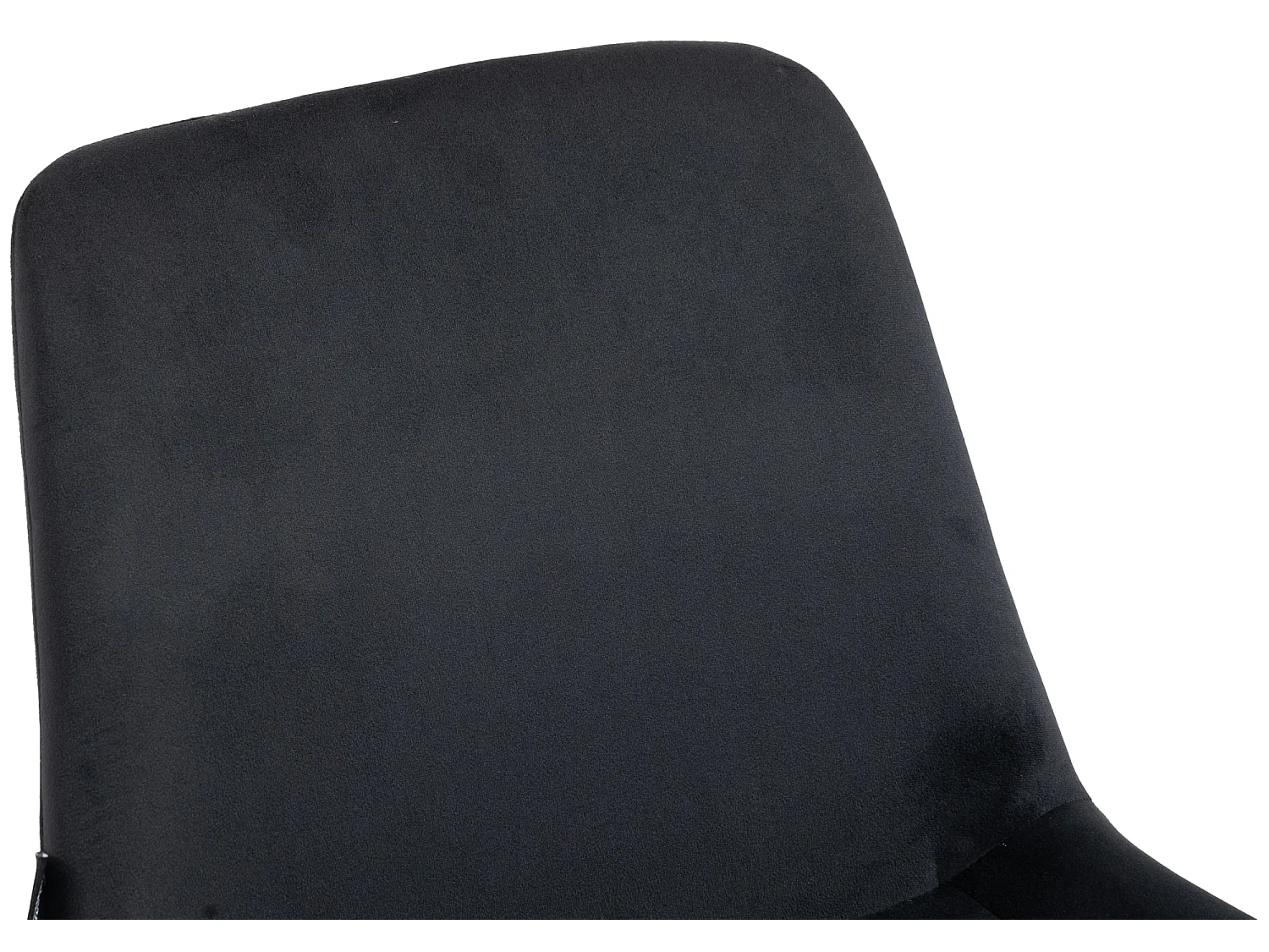 Lot de 4  chaise salle à manger - Velours & Blanc - Noir - Victoria